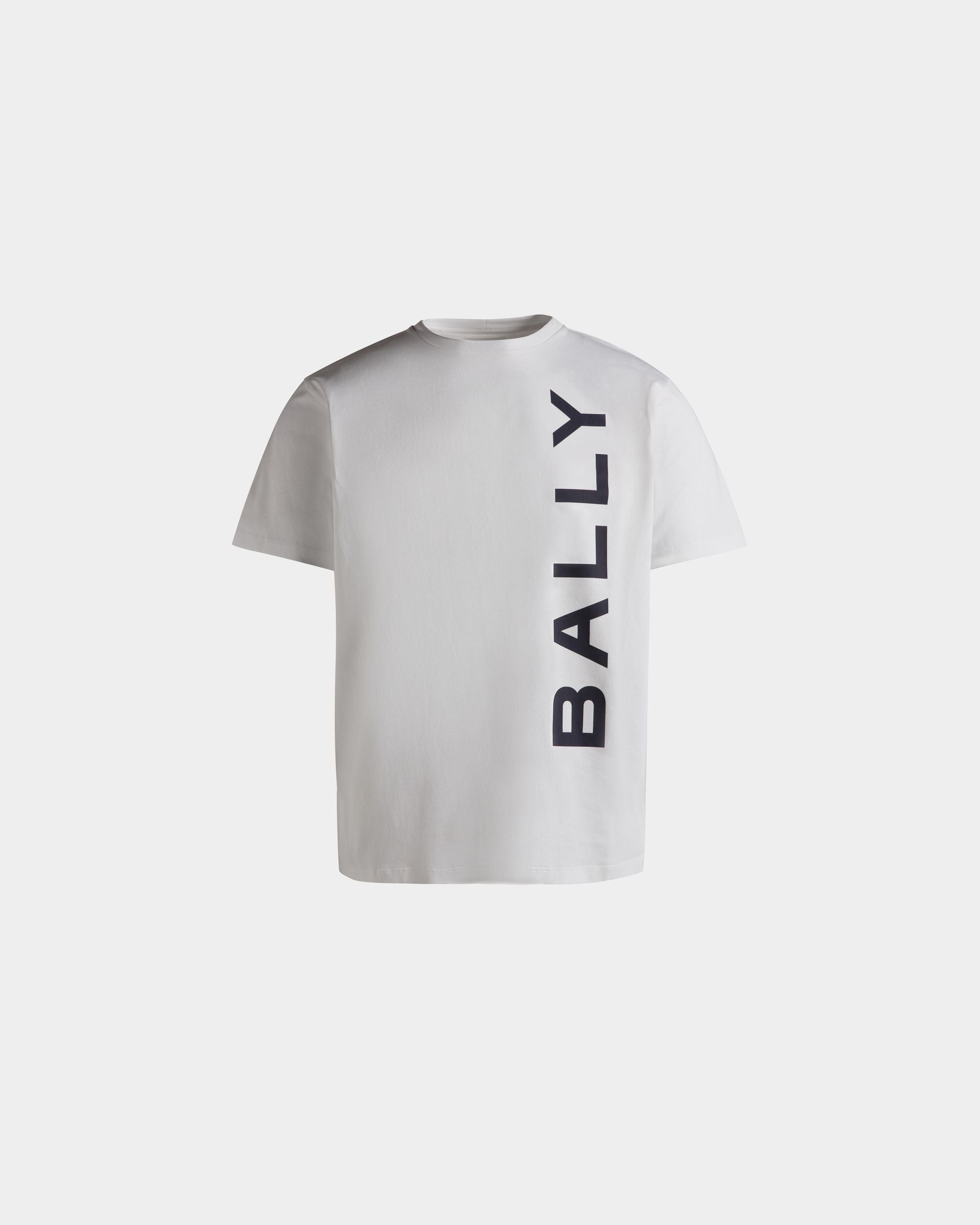 Men's T-Shirt In White Cotton | Bally | Still Life Front