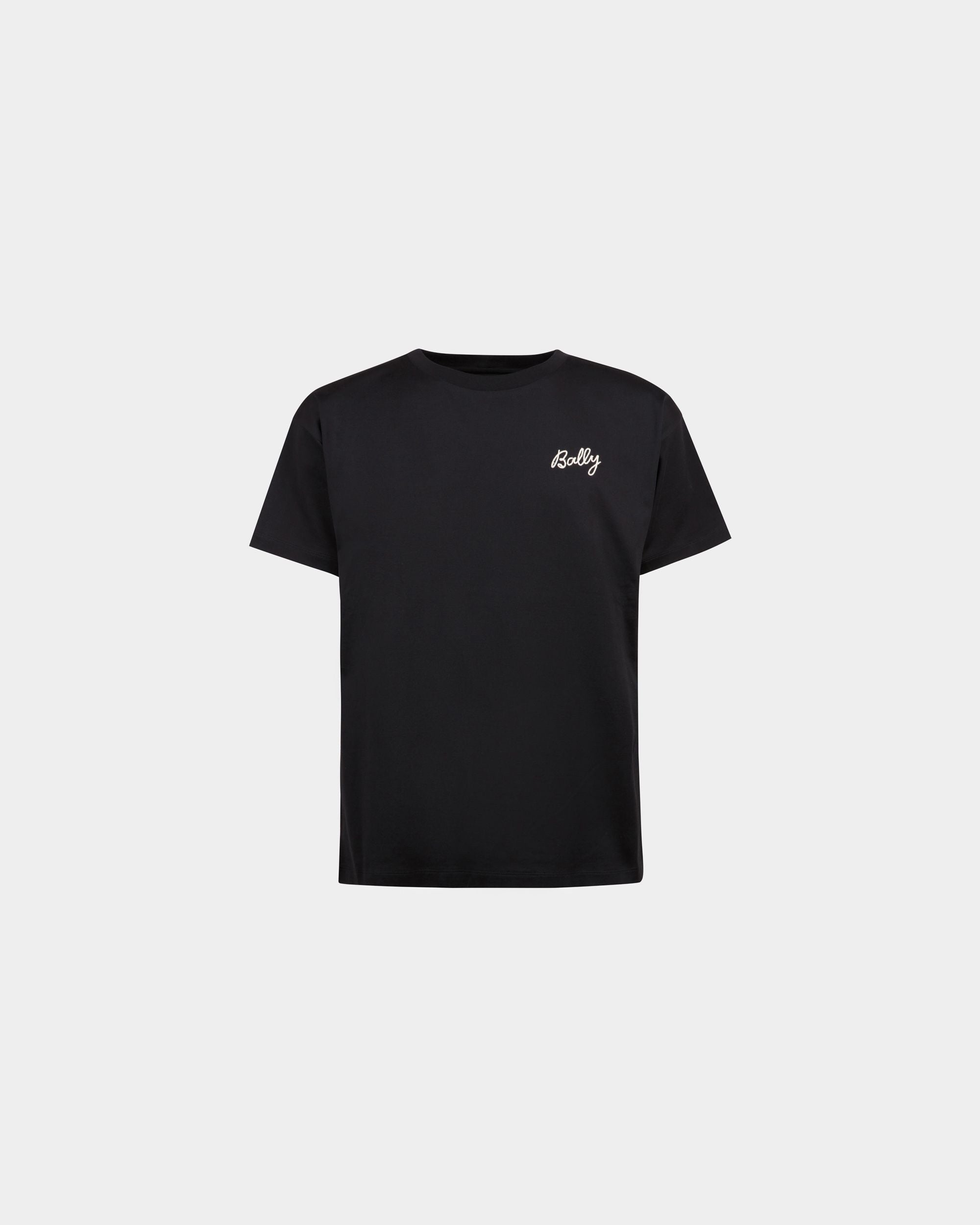 Men's T-Shirt in Black Cotton | Bally | Still Life Front