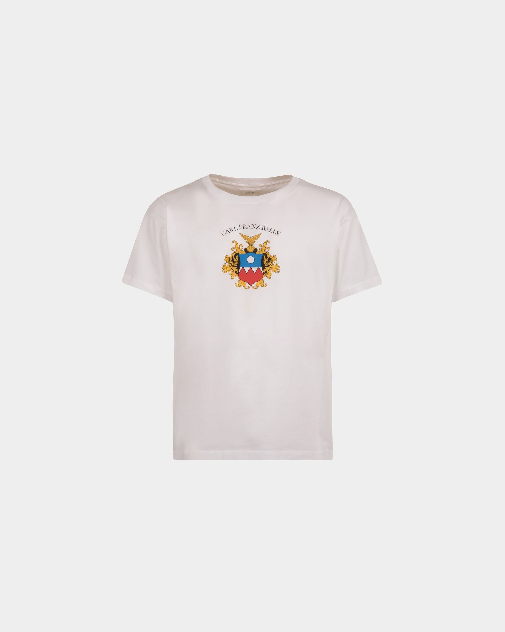 T-Shirt da uomo in cotone bianco | Bally | Still Life Fronte
