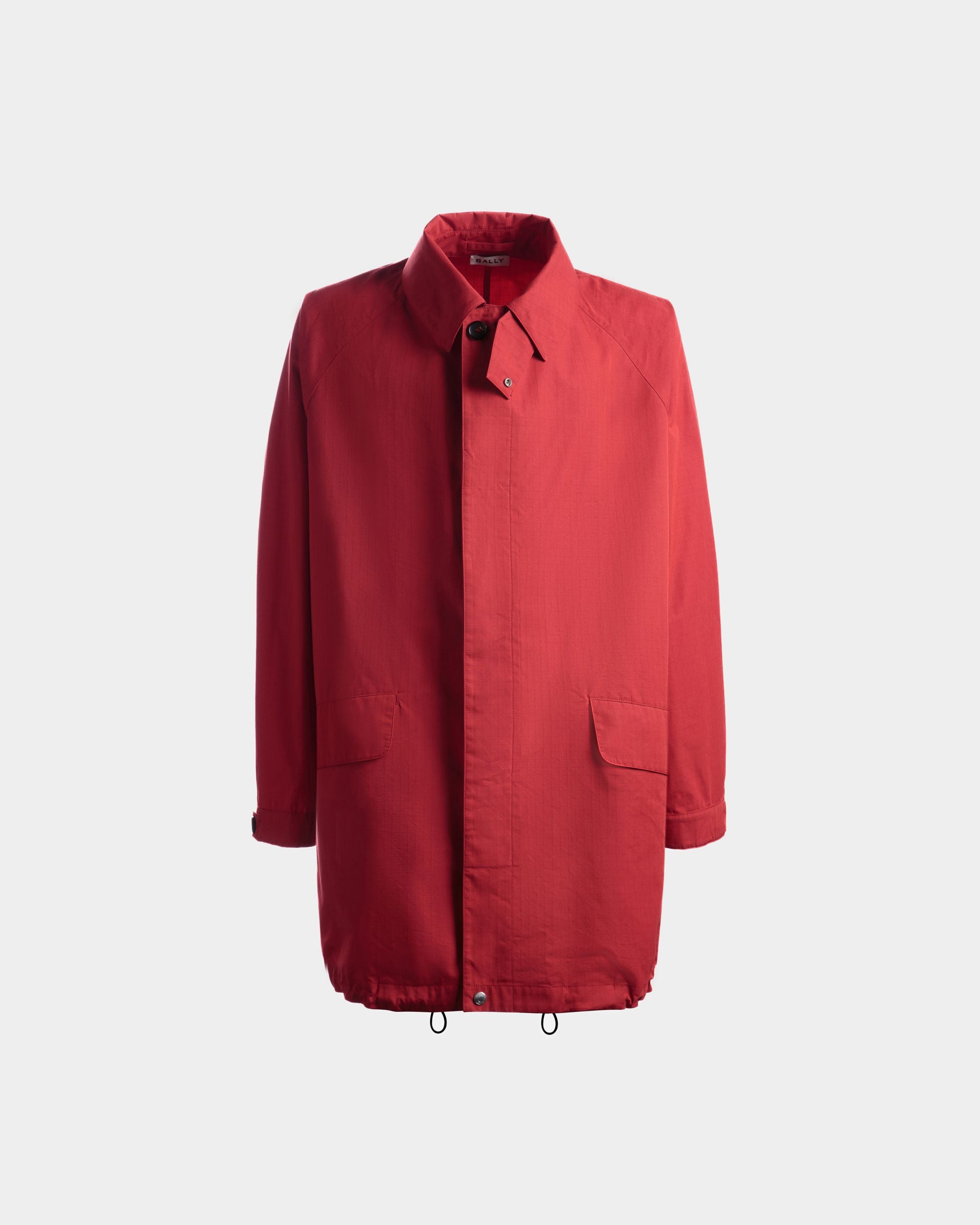 Cappotto da uomo in nylon Candy Red | Bally | Still Life Fronte