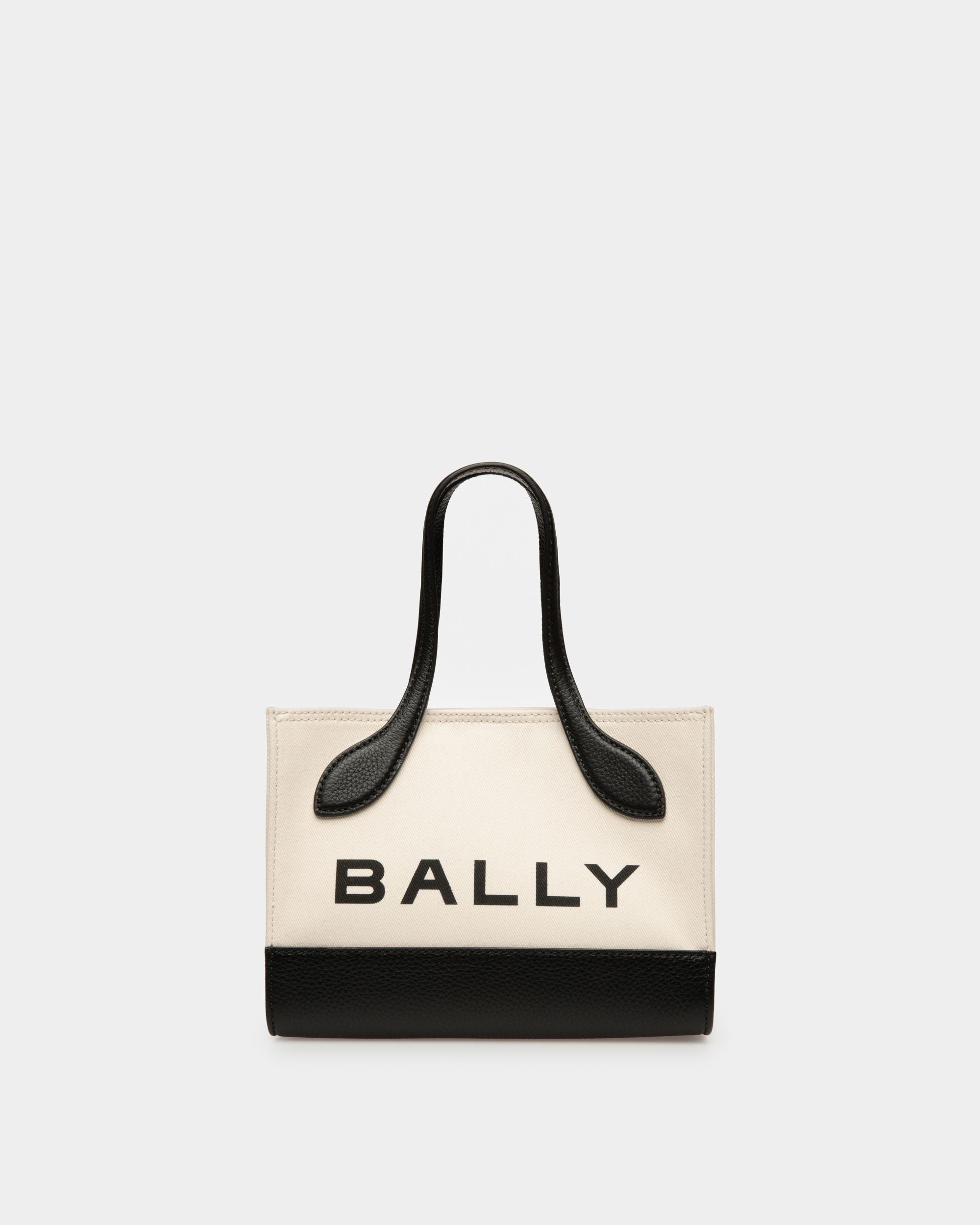 Keep On Extra Small | Borsa mini donna | Tessuto color naturale e nero | Bally | Still Life Fronte