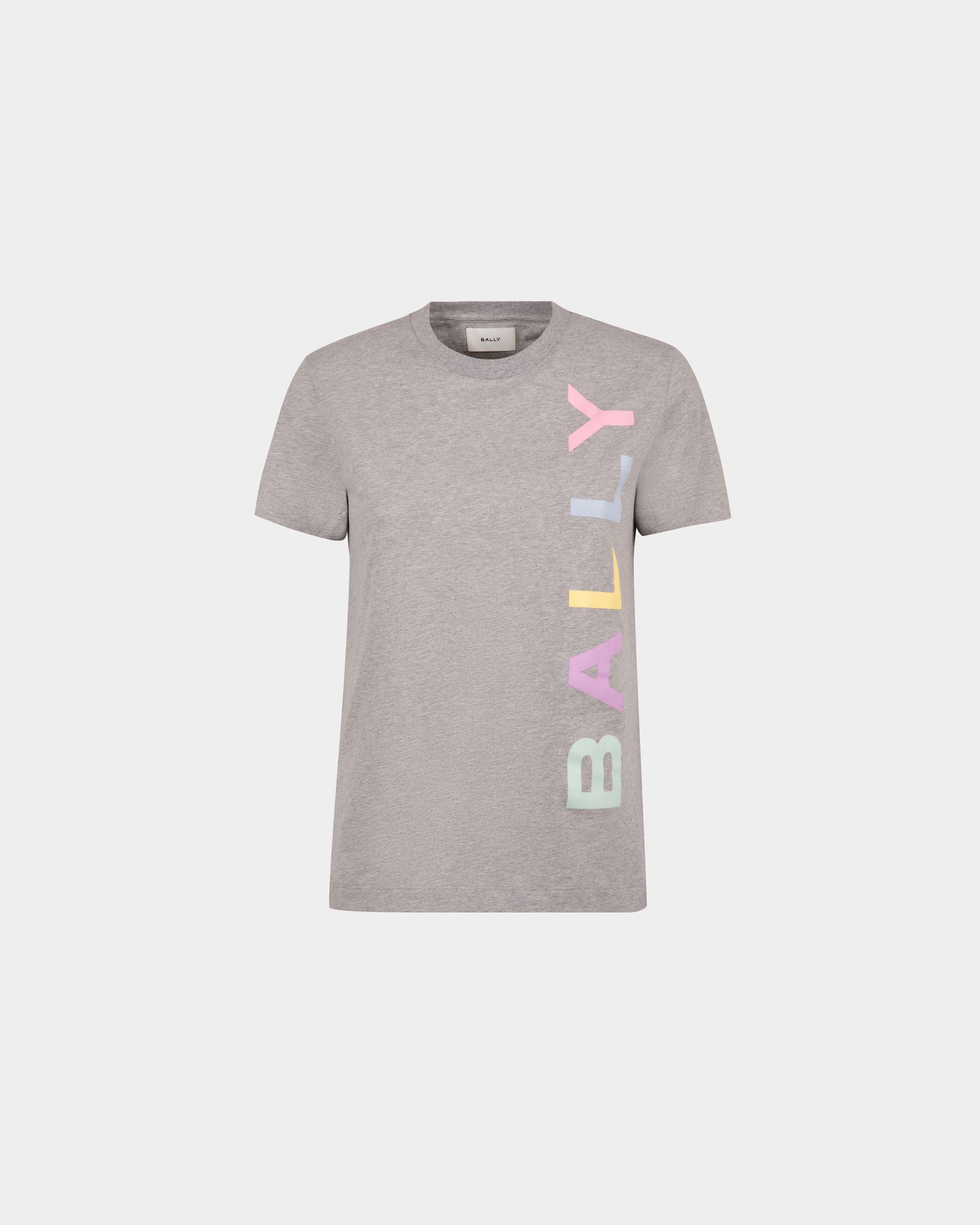 T-shirt da donna in cotone grigio | Bally | Still Life Fronte