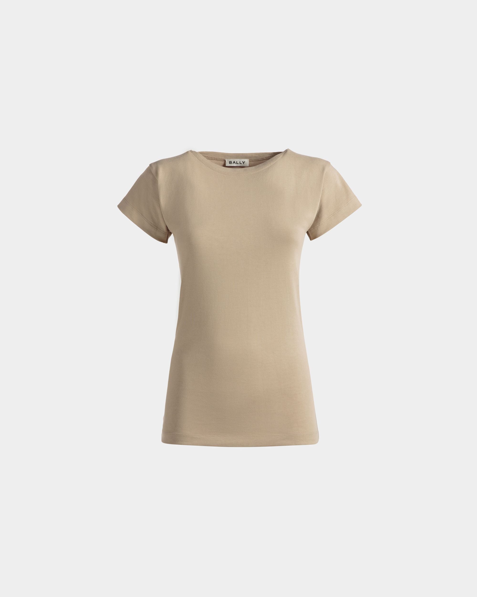 T-shirt da donna in cotone beige | Bally | Still Life Fronte