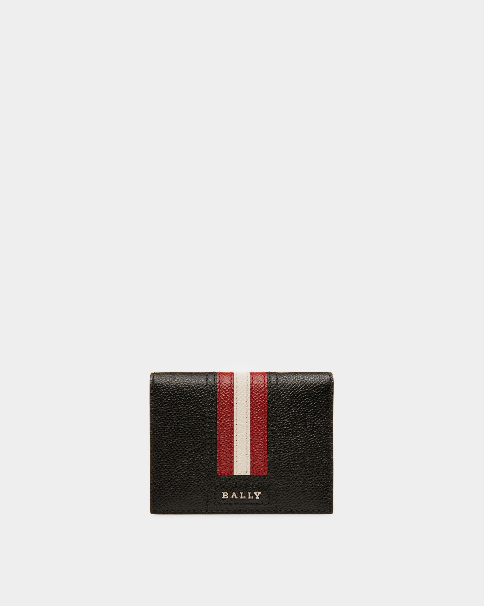 Talder | Men's Business Card Holder | Black Leather | Bally | Still Life Front