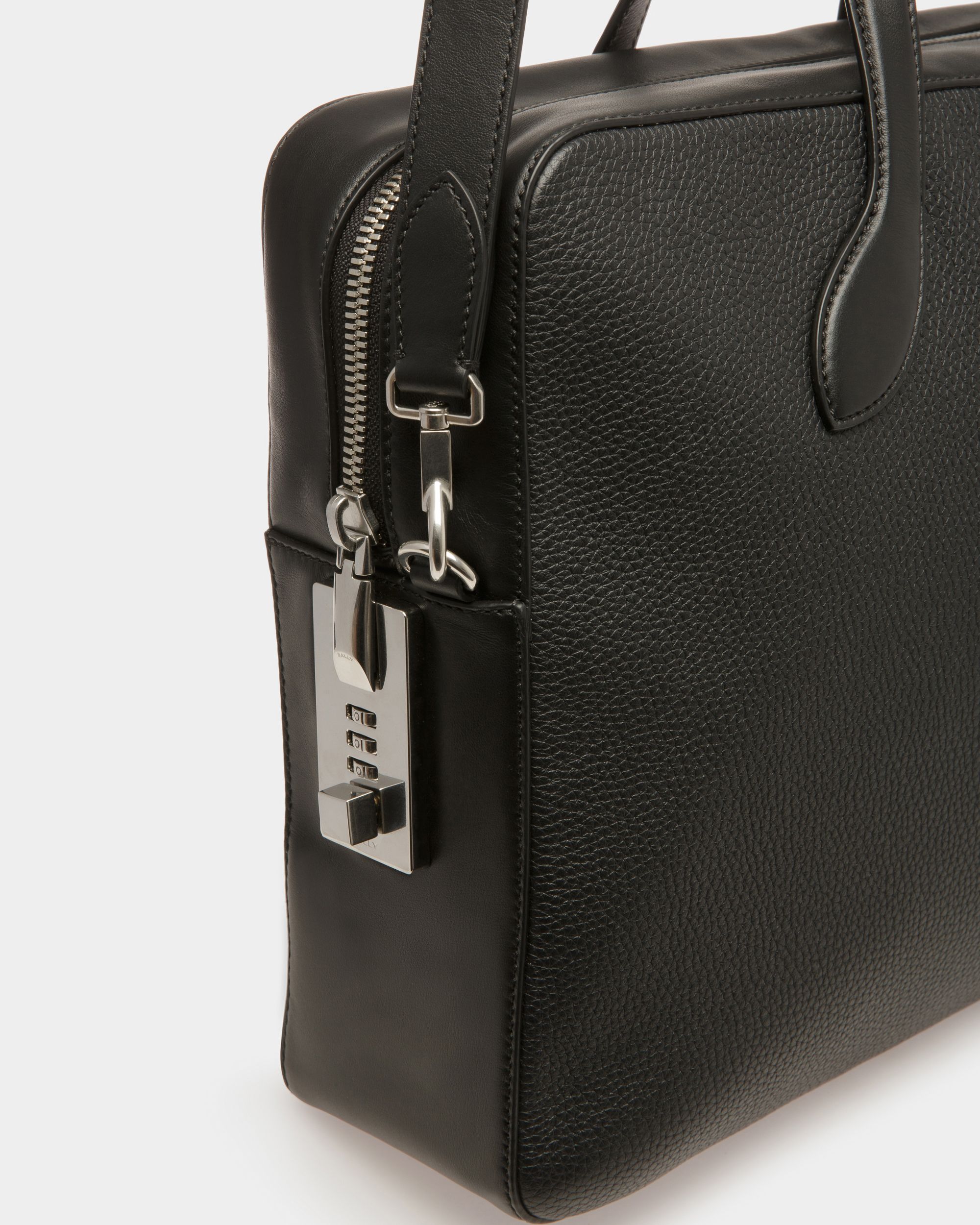 Gentleman | Men's Business Bag | Black Leather | Bally | Still Life Detail