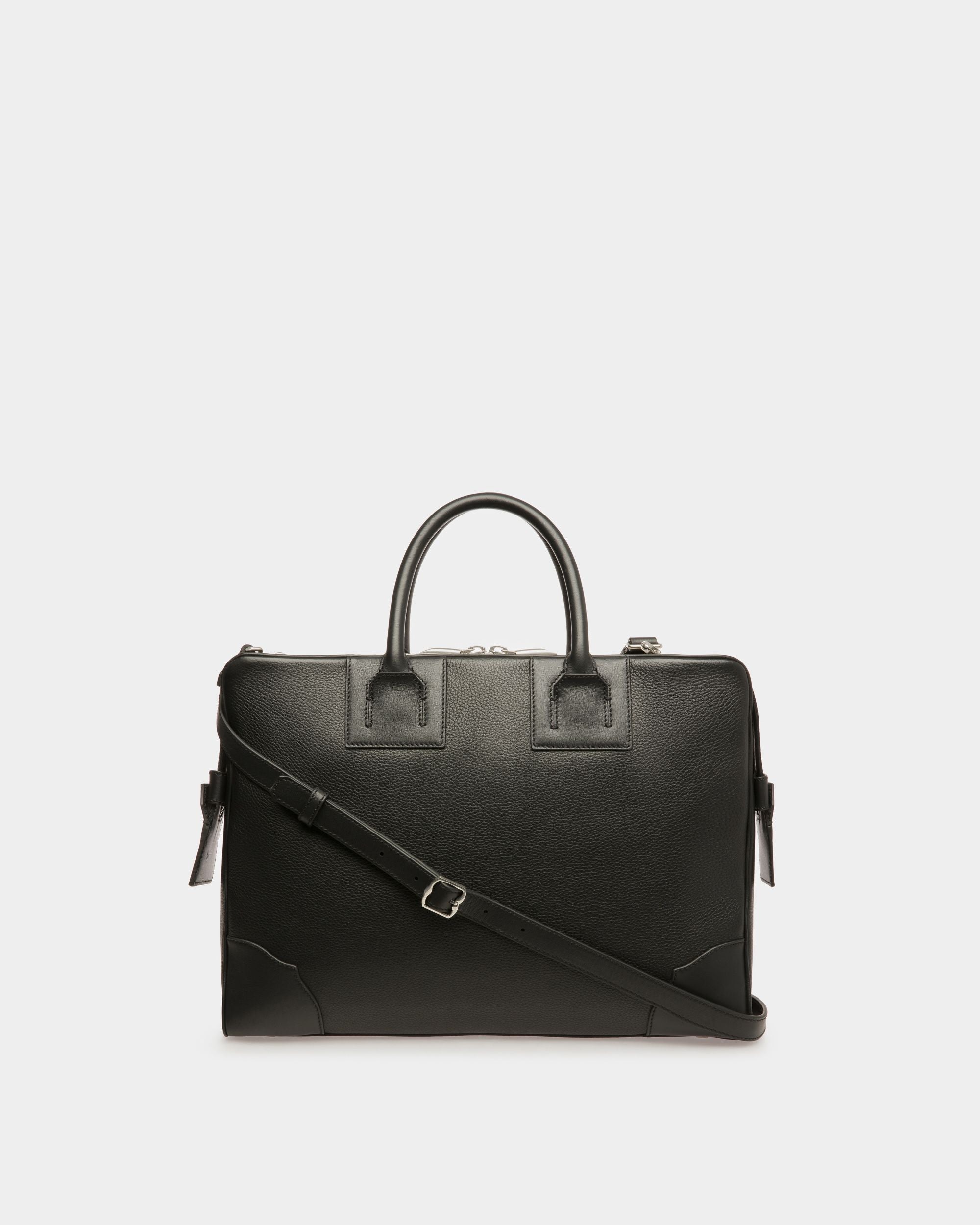 Bord Brief | Men's Business Bag | Black Leather | Bally | Still Life Back