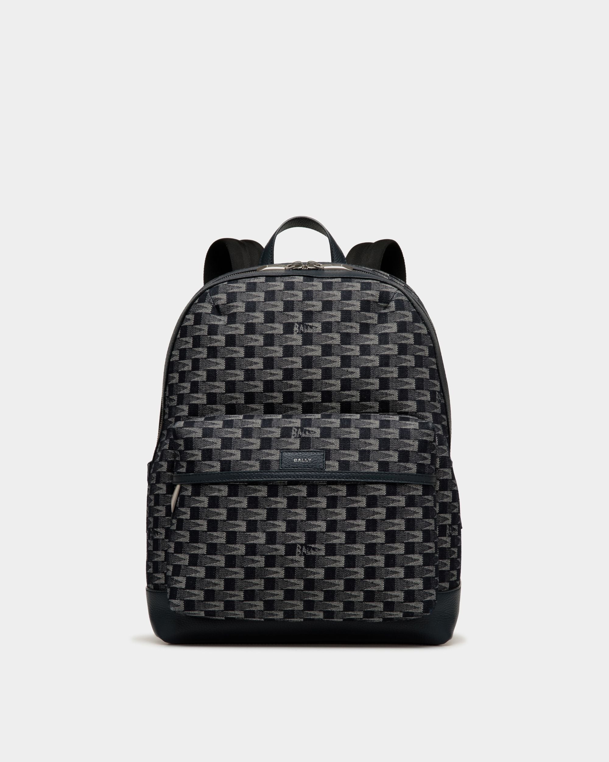 Men's Pennant Backpack in Denim | Bally | Still Life Front