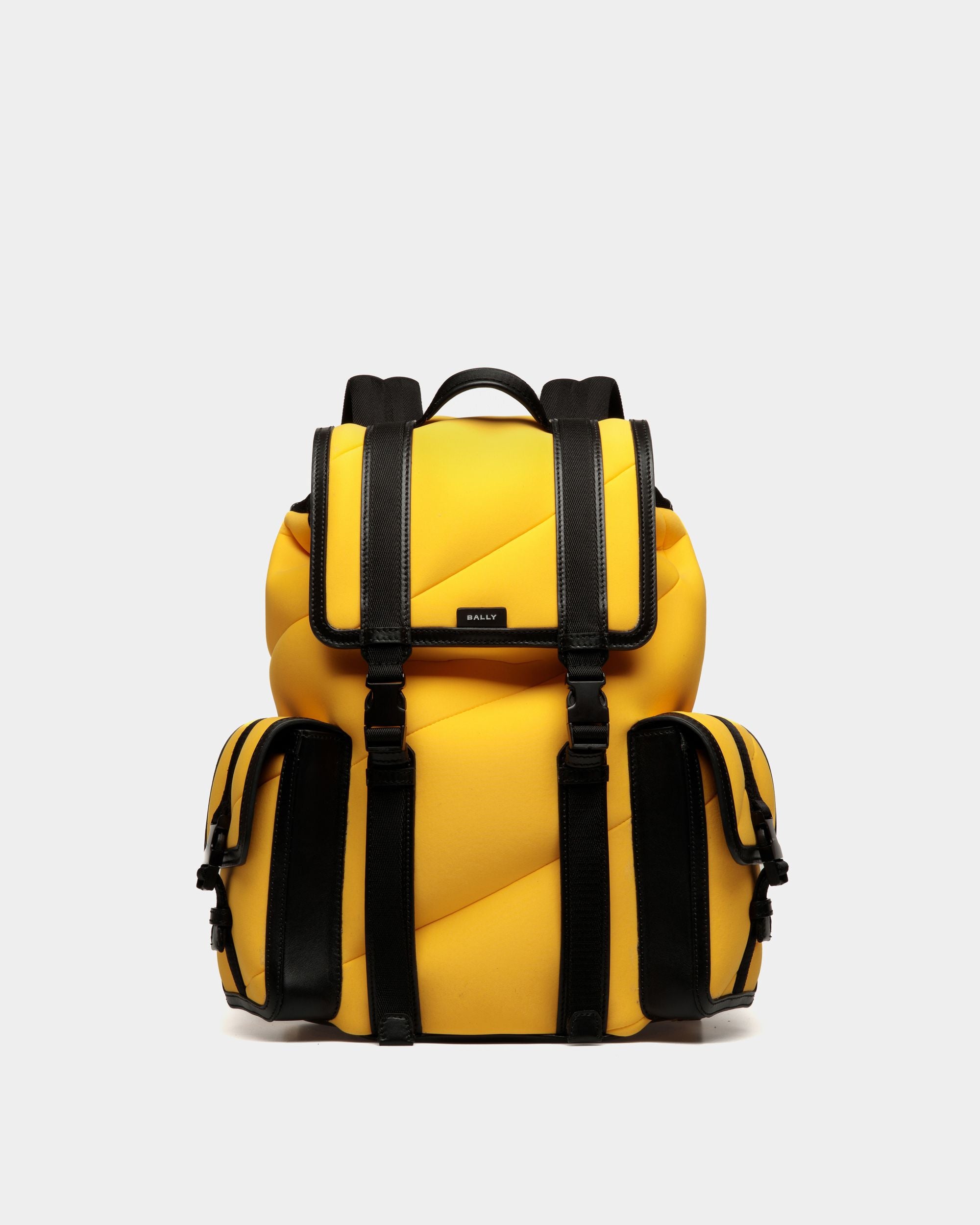 Mountain | Men's Backpack in Yellow Neoprene | Bally | Still Life Front