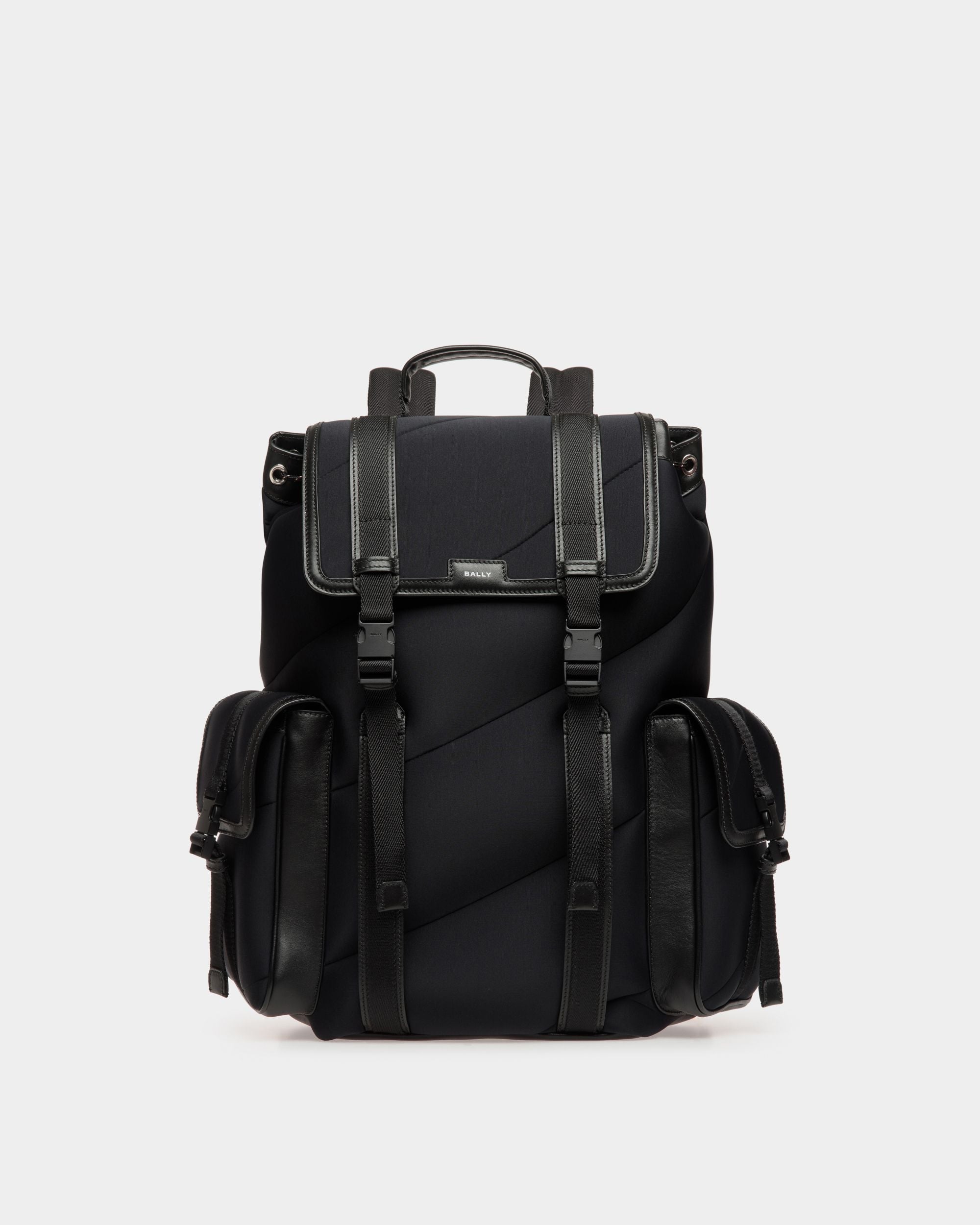 Mountain | Men's Backpack in Black Neoprene | Bally | Still Life Front