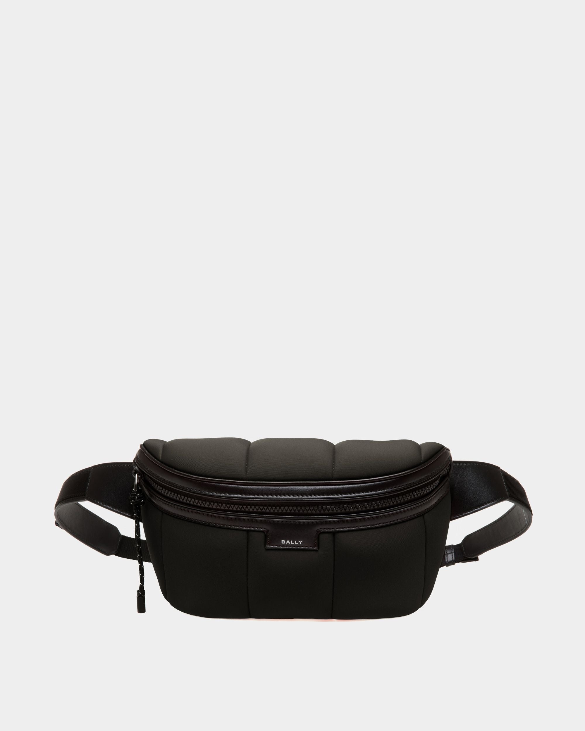 Mountain | Men's Belt Bag in Black Neoprene | Bally | Still Life Front