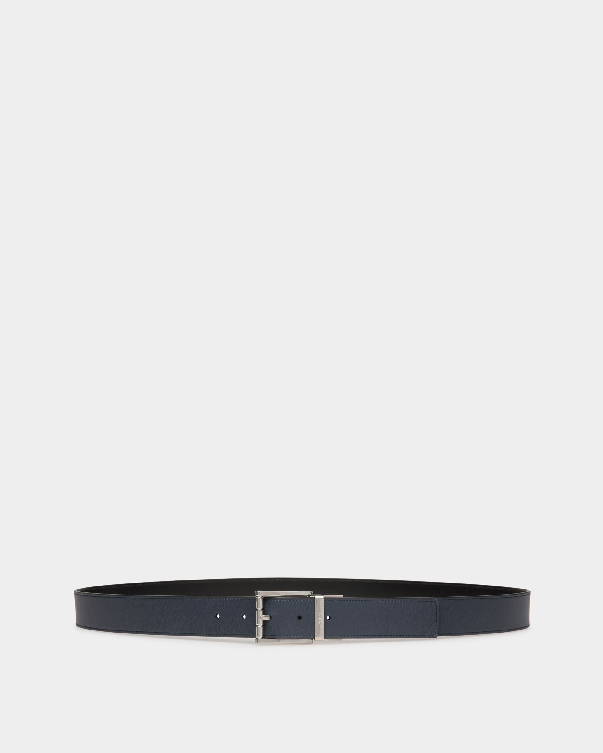 Astory 35 | Men's Adjustable And Reversible Belt | Midnight Leather | Bally | Still Life Front