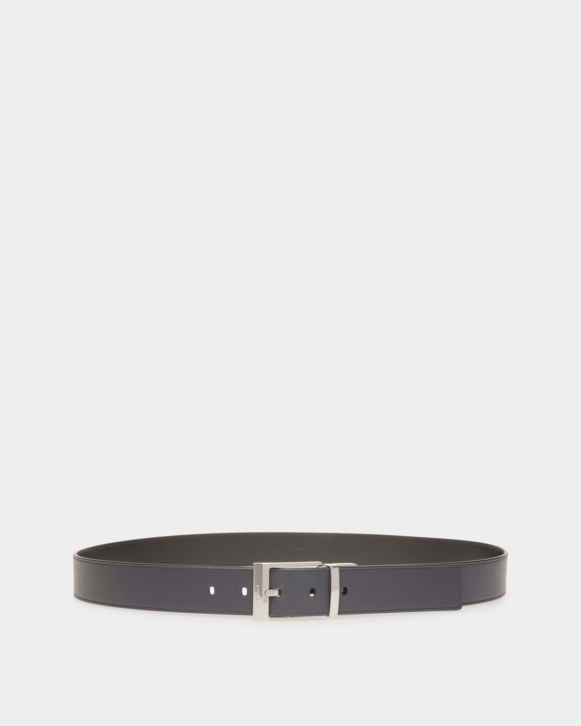 Shiffie 35 | Men's Adjustable And Reversible Belt | Midnight Leather | Bally | Still Life Front
