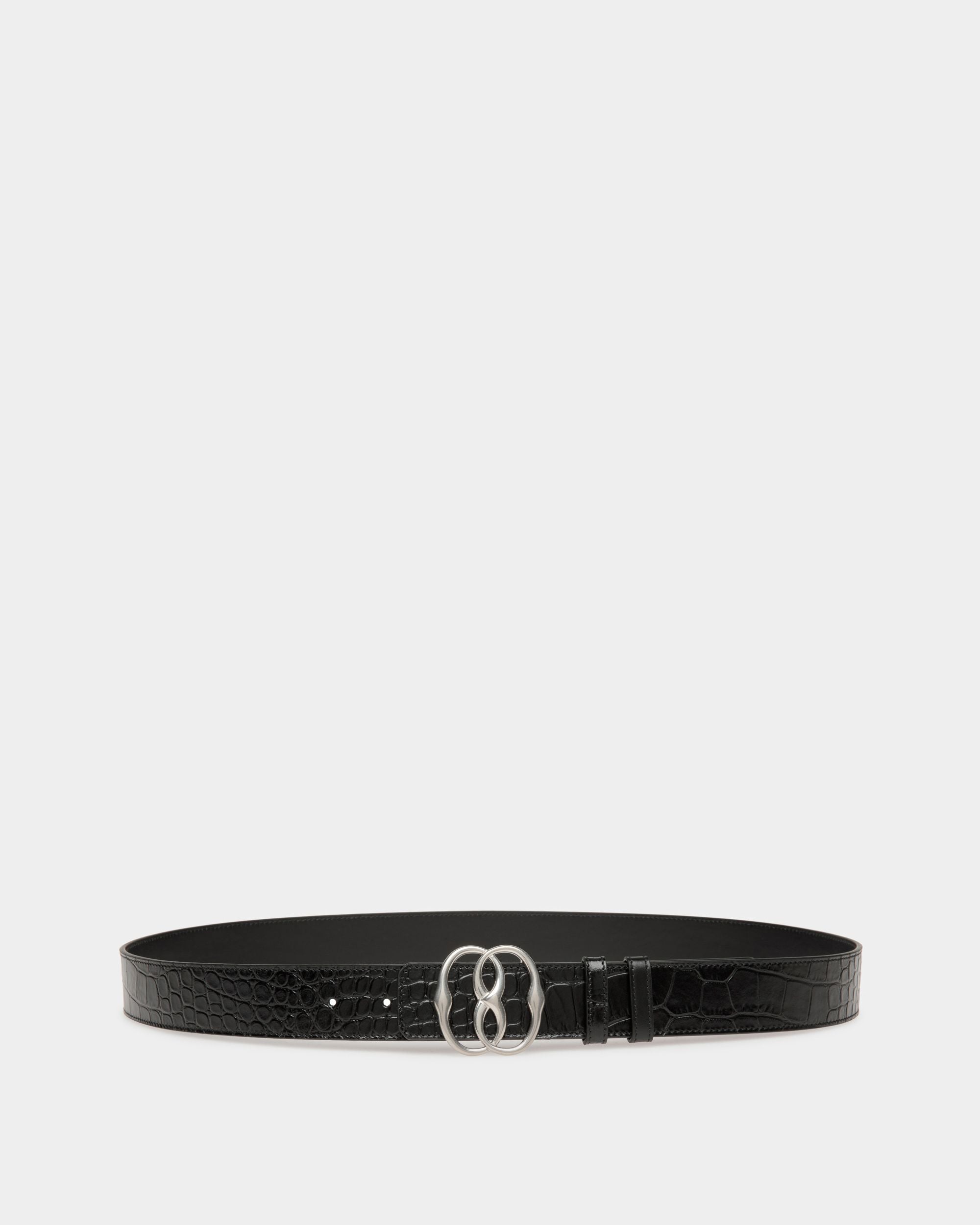 Bally Iconic | Men's Belt | Black Leather | Bally | Still Life Front