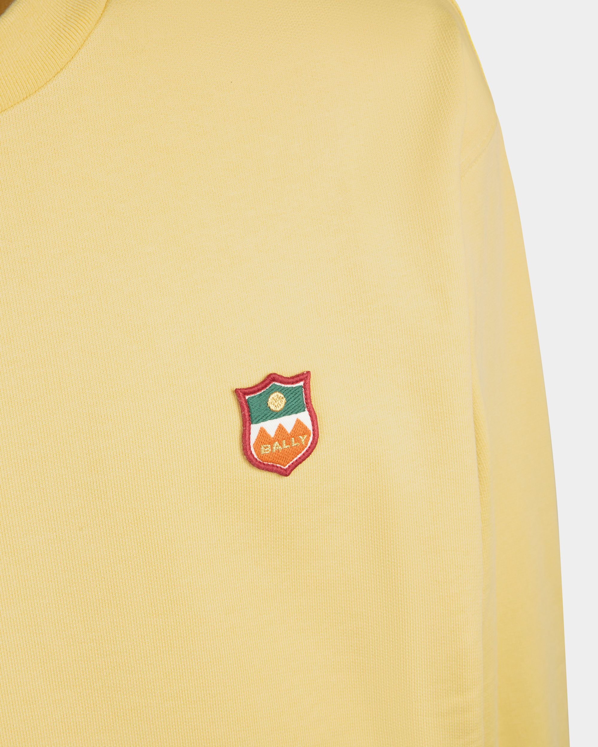 Men's Sweatshirt in Yellow Cotton | Bally | On Model Detail