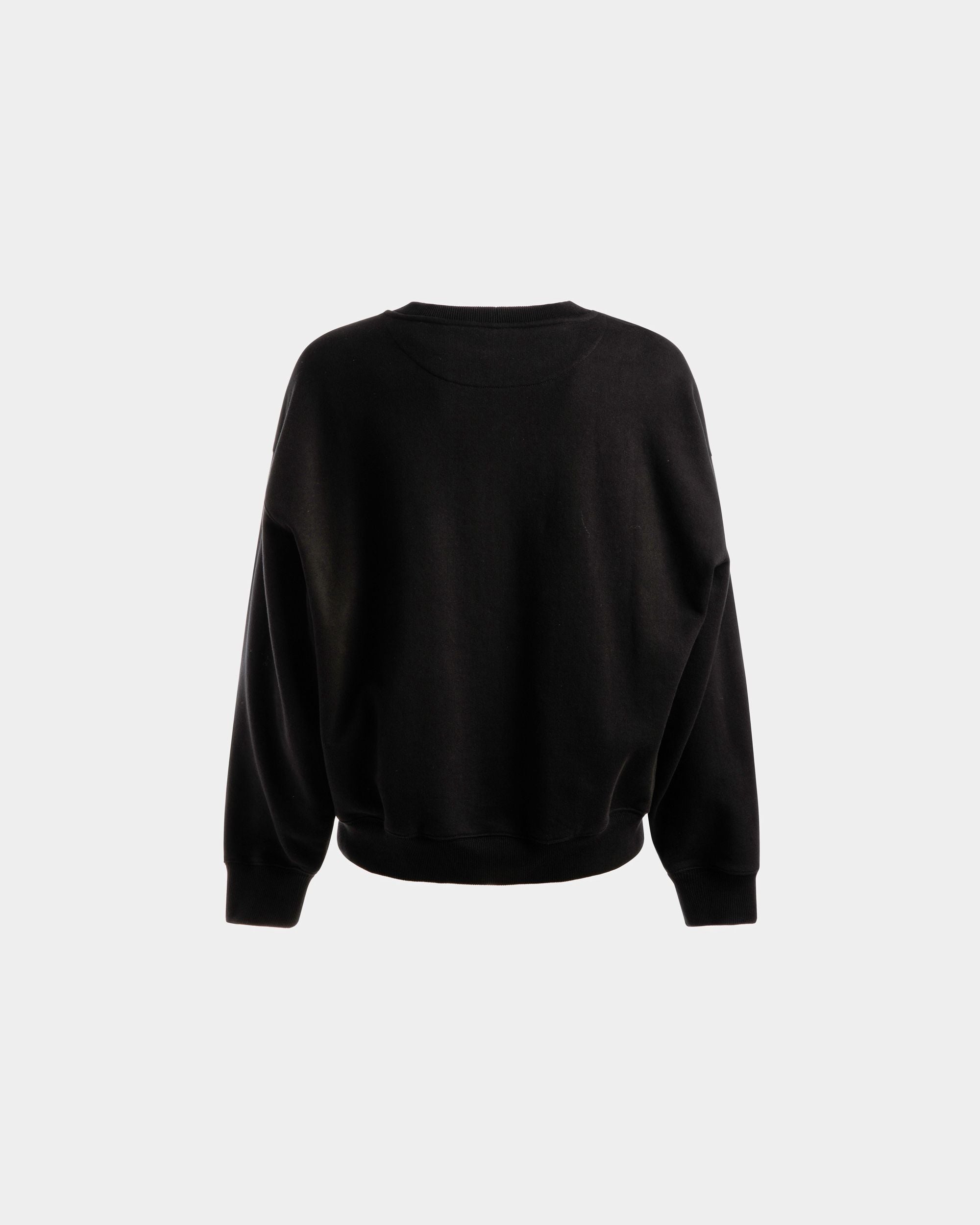 Logo Sweatshirt | Men's Sweatshirt | Black Cotton | Bally | Still Life Back