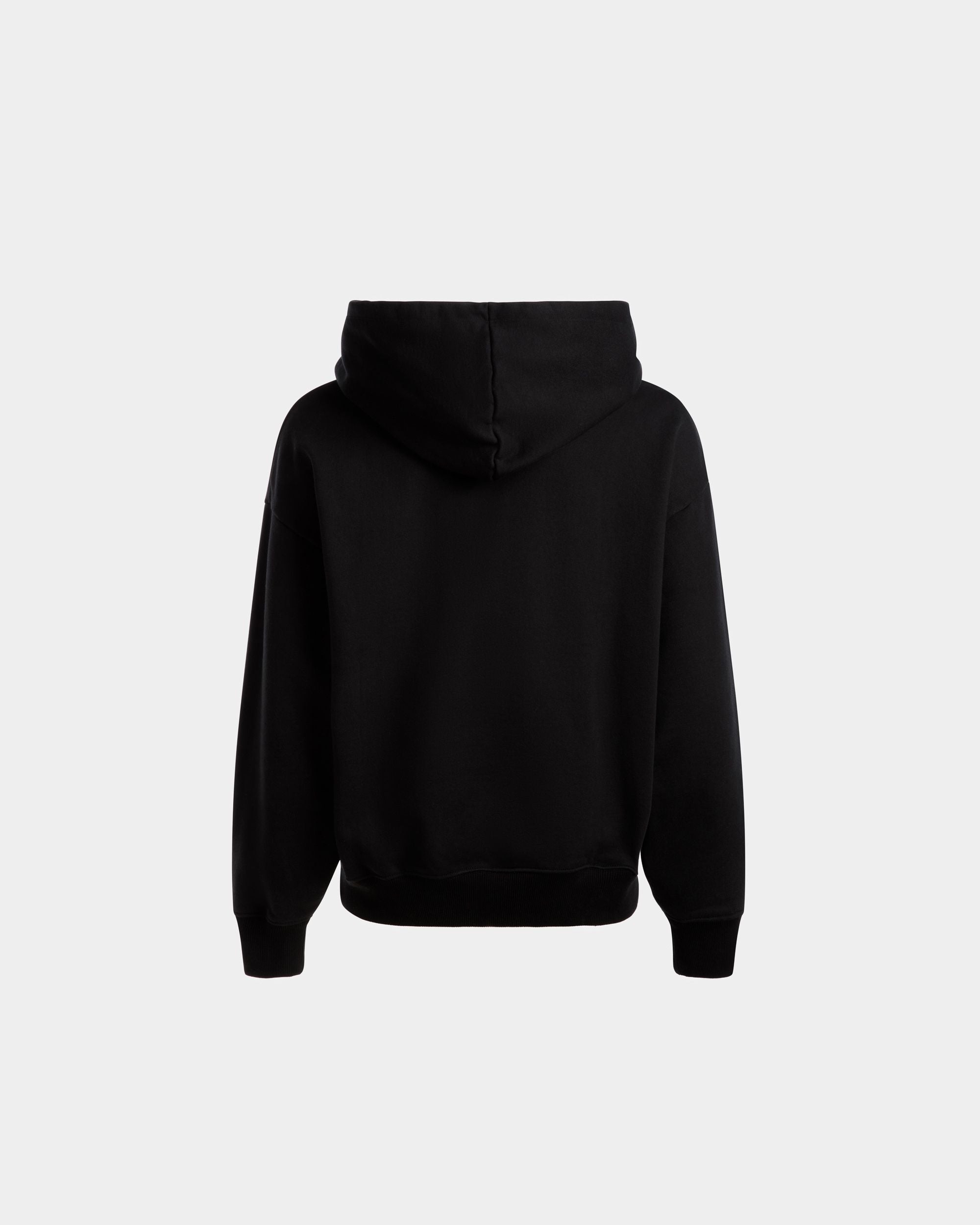 Logo Hooded Sweatshirt | Men's Sweatshirt | Black Cotton | Bally | Still Life Back