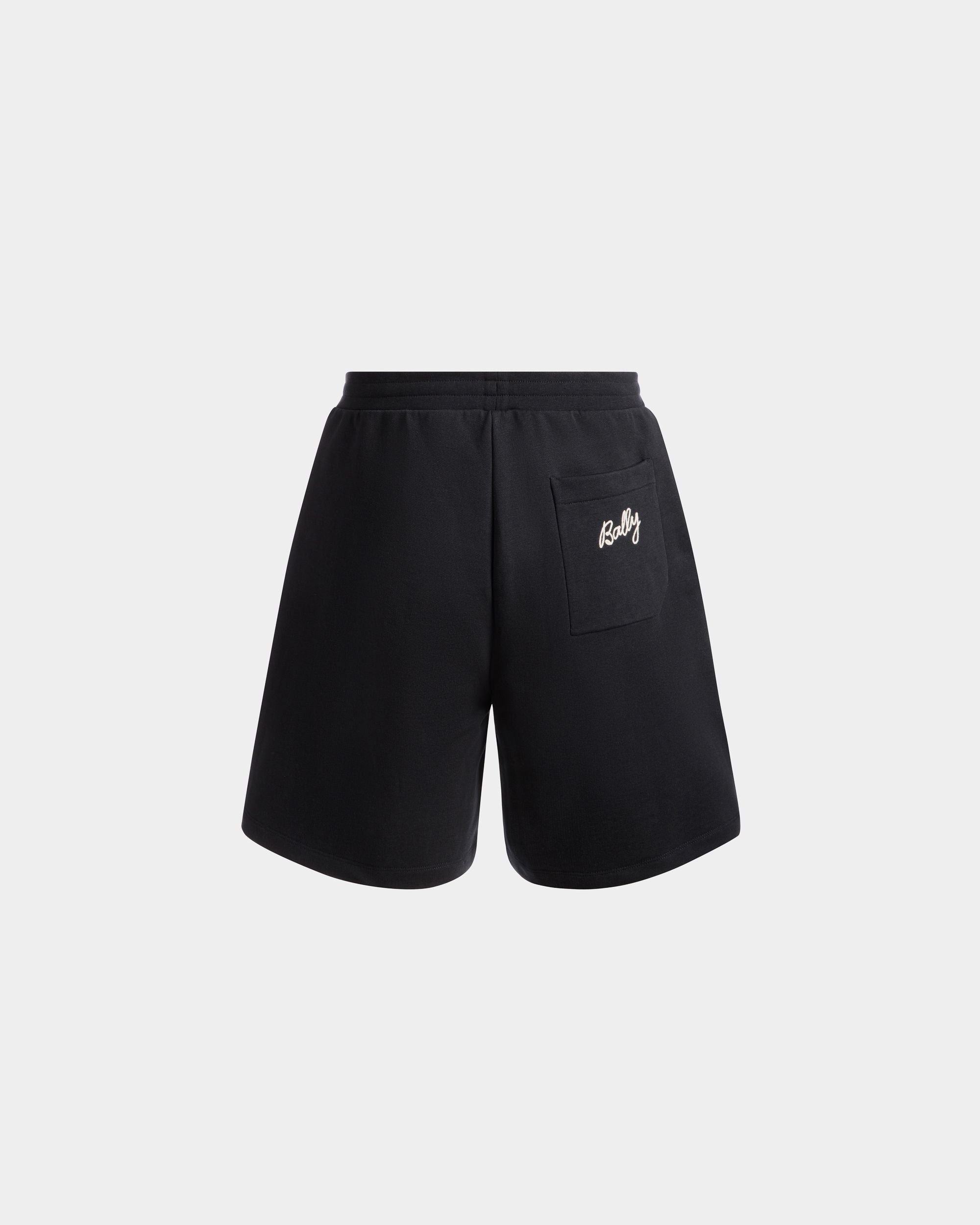 Men's Sweat shorts in Navy Blue Cotton | Bally | Still Life Back
