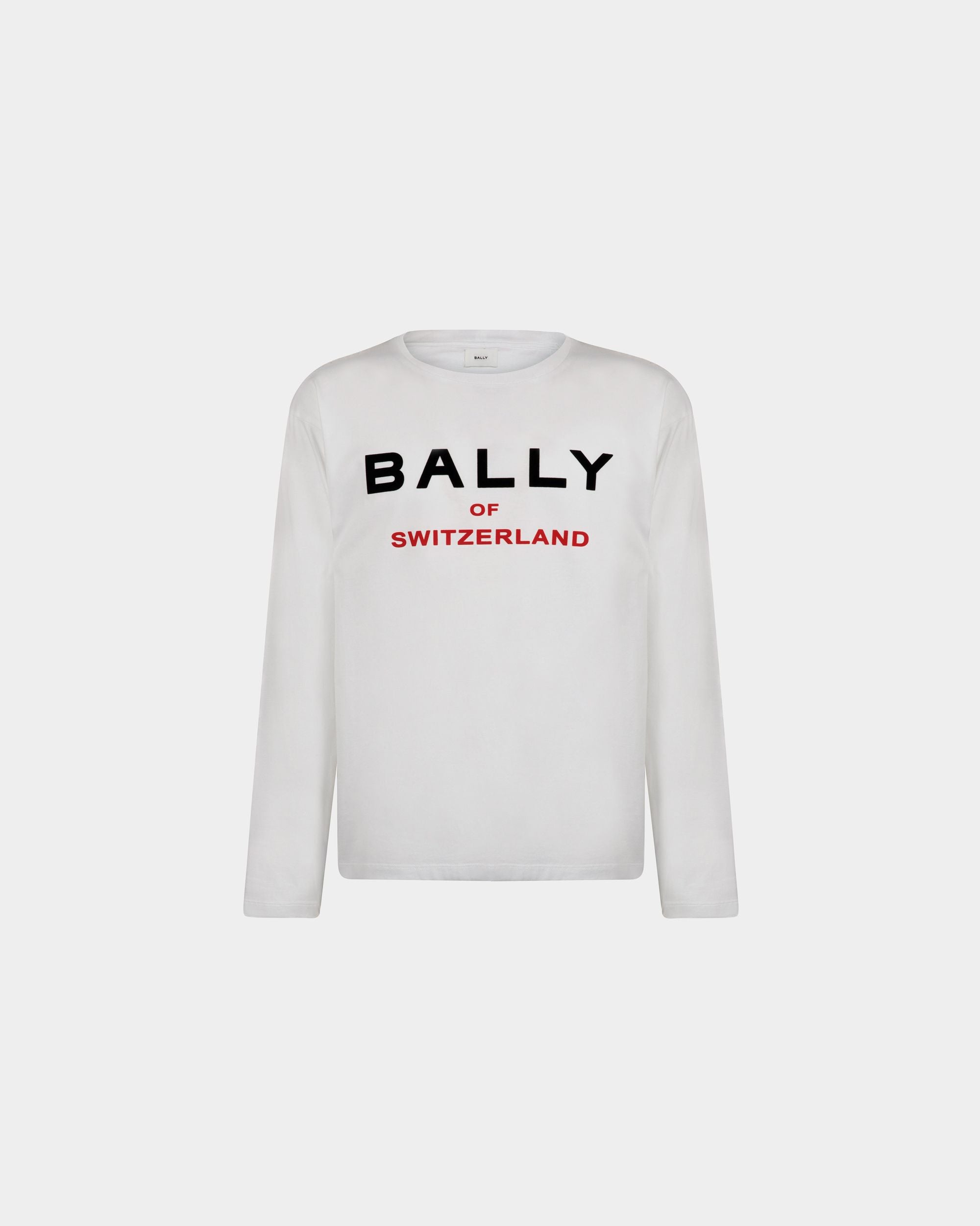 Men's T-Shirt in White Cotton | Bally | Still Life Front