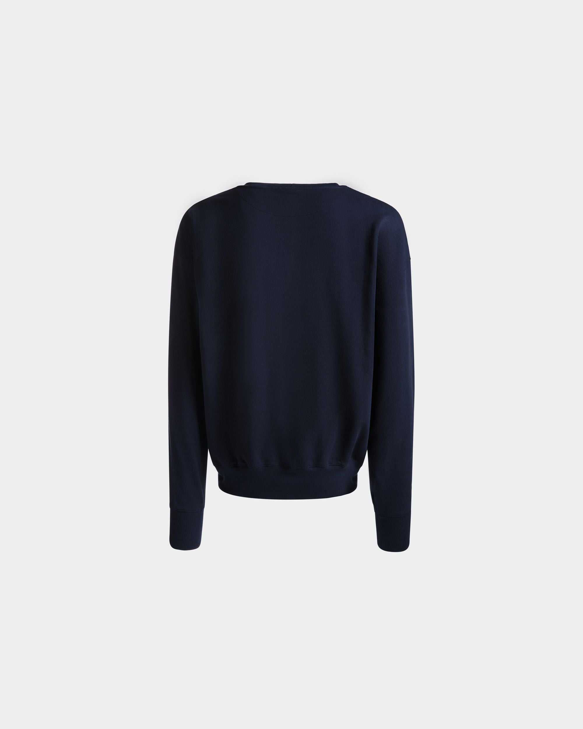 Men's Sweatshirt in Navy Blue Cotton | Bally | Still Life Back