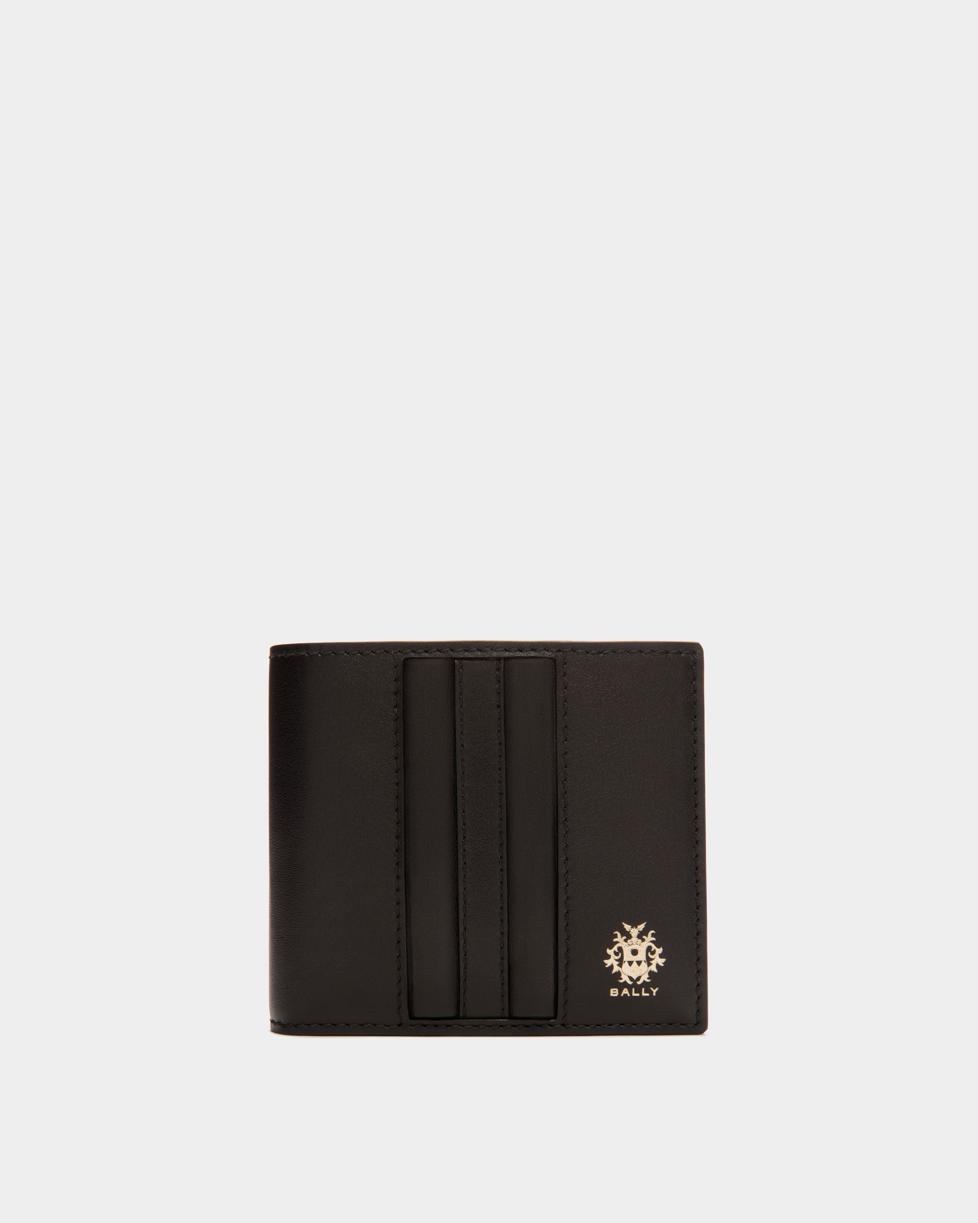 Men's Beckett Bifold in Black Leather | Bally | Still Life Front