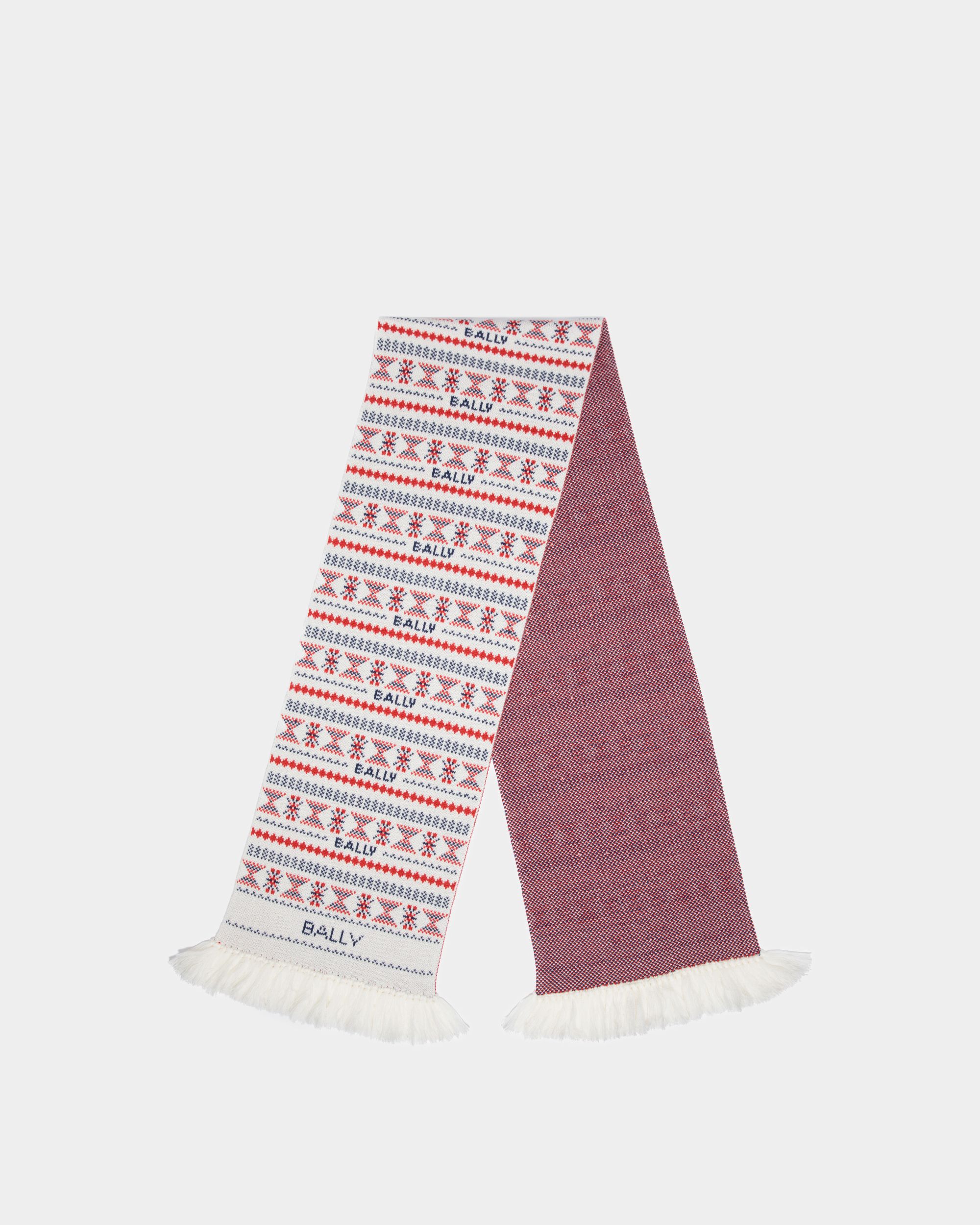 Men's Mountain Multicolor Scarf In Wool | Bally | Still Life Top