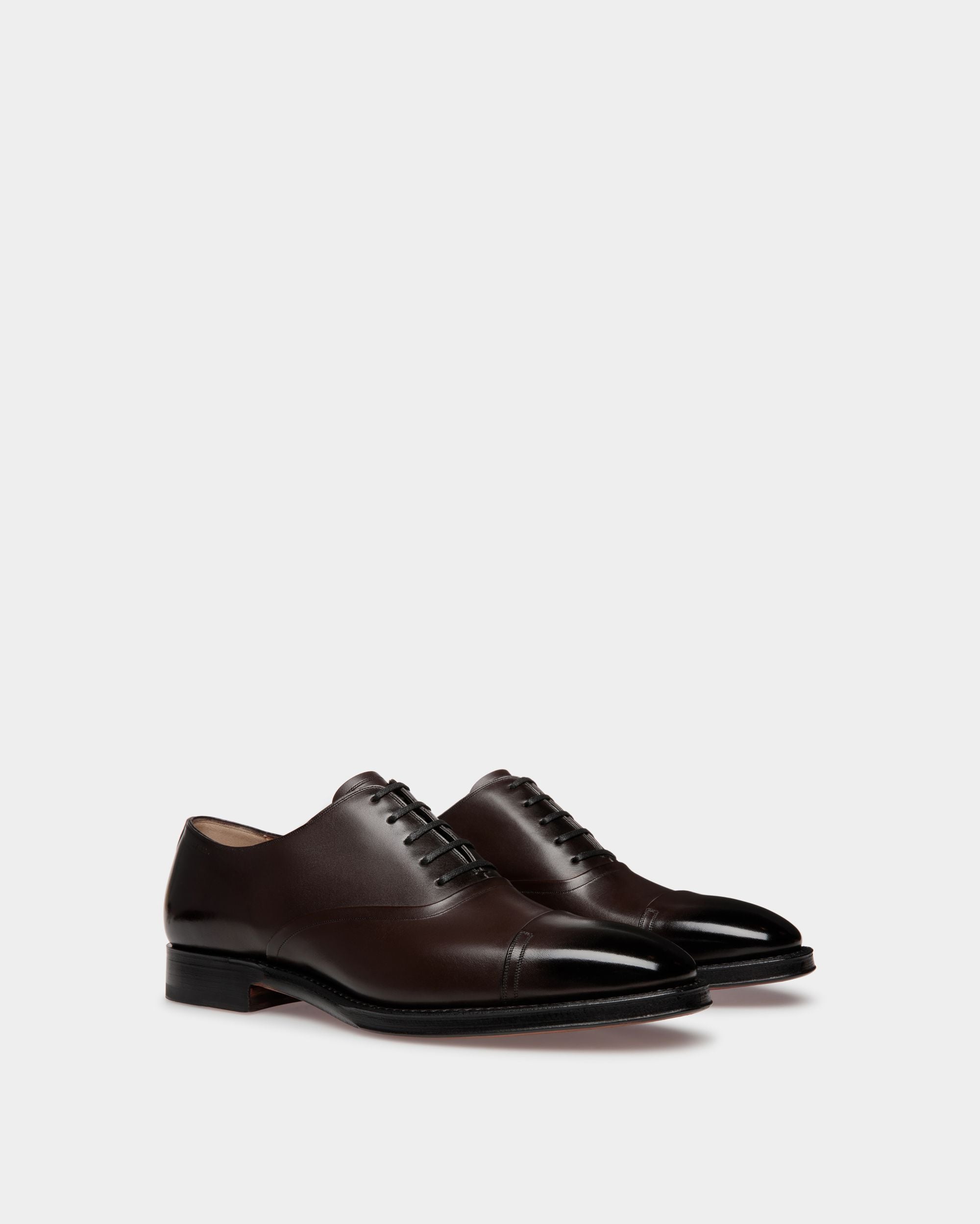 Selby | Men's Oxford Shoes | Brown Leather | Bally | Still Life 3/4 Front