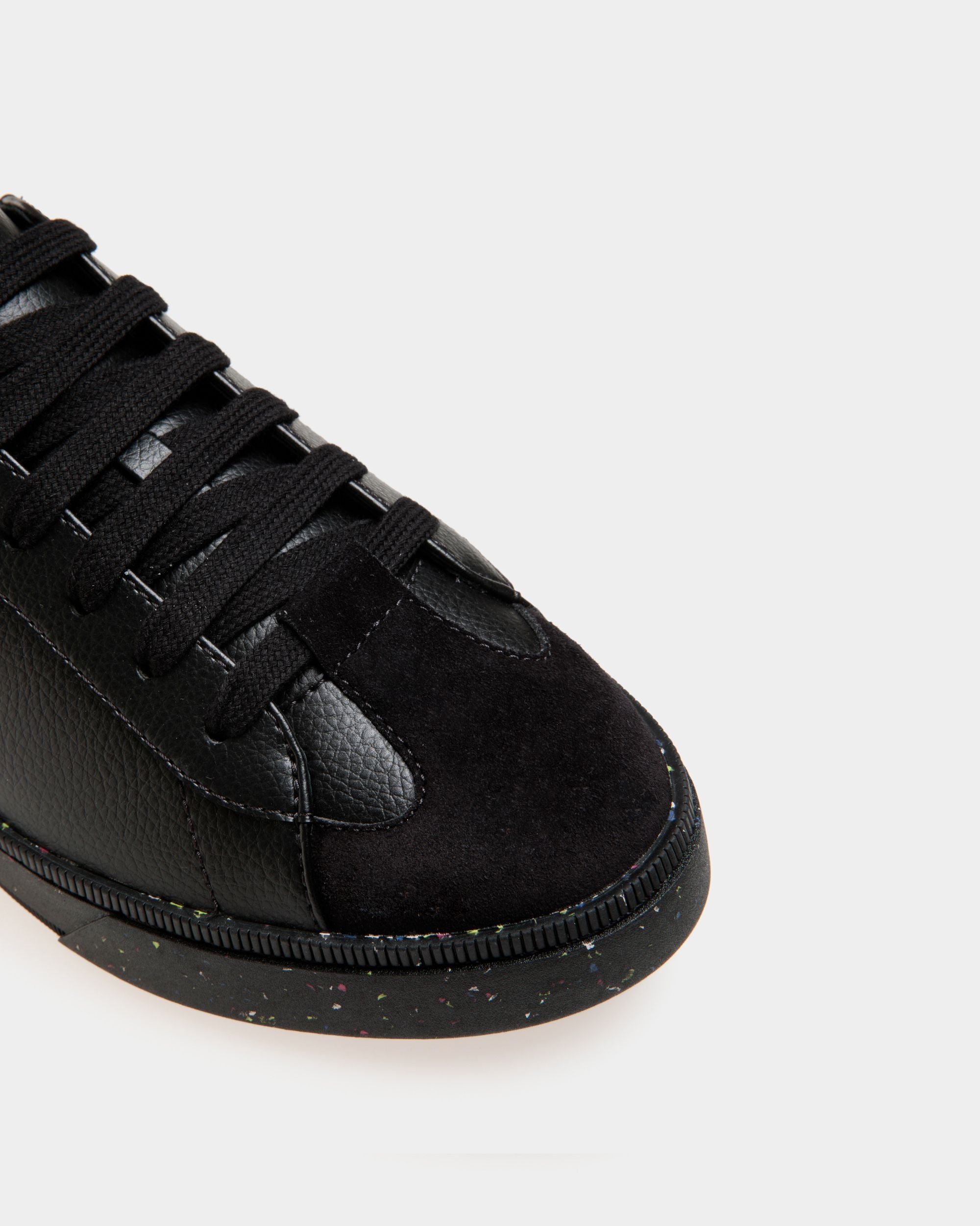 Raise | Men's Sneaker in Black Faux Leather | Bally | Still Life Detail