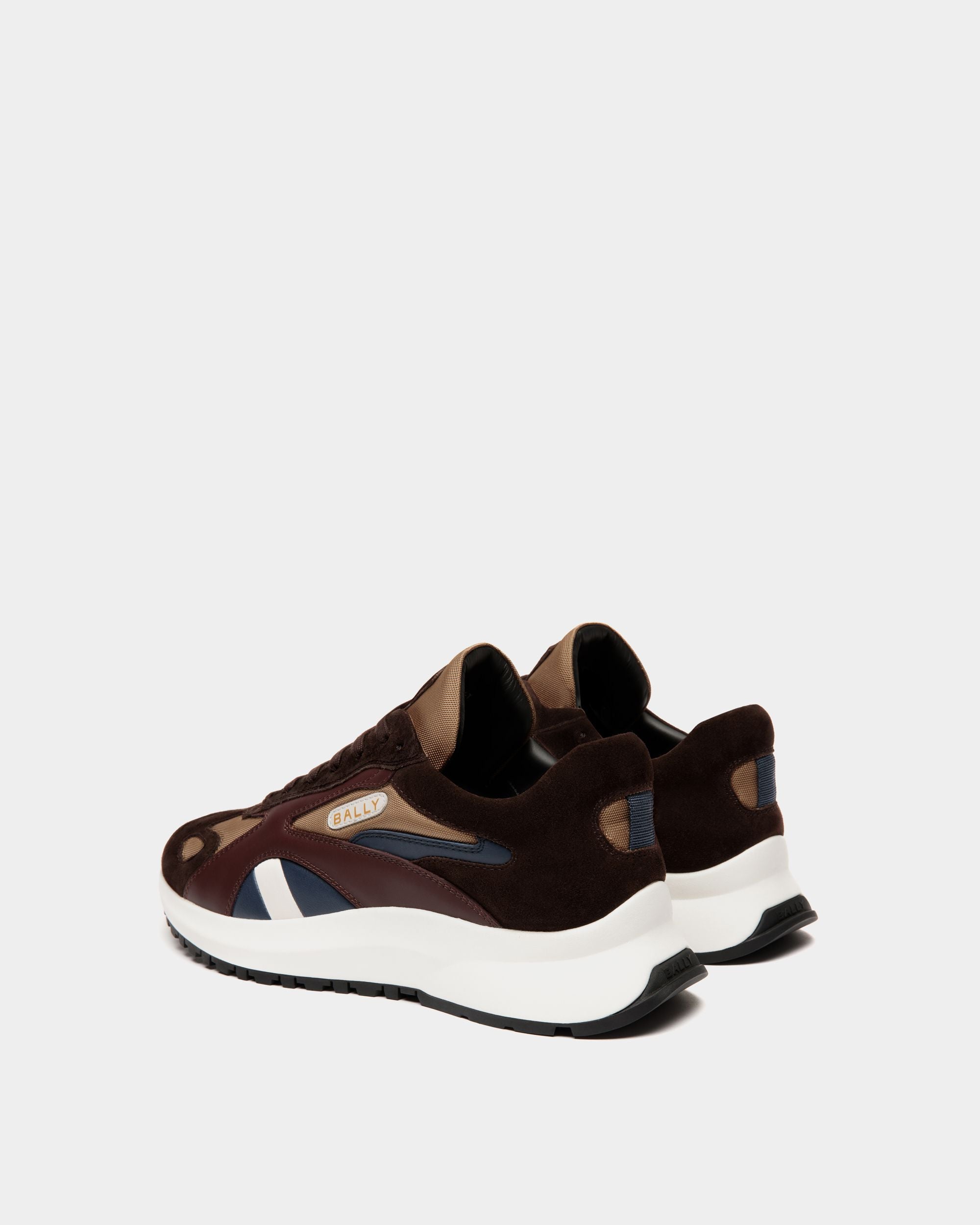 Outline | Men's Sneaker in Multicolor Nylon and Leather | Bally | Still Life 3/4 Front