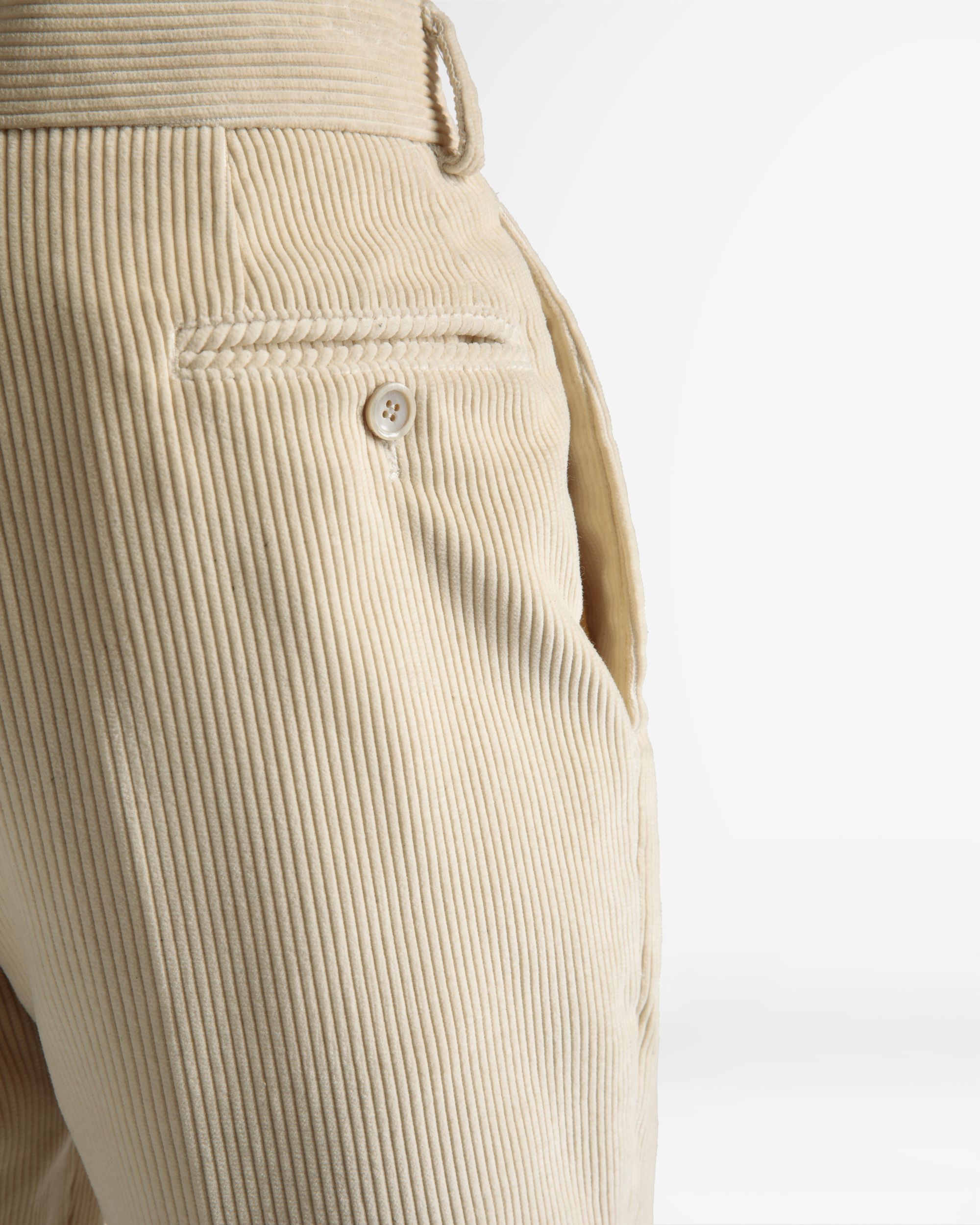 Tailored Straight Leg Pants | Men's Pants | Bone Wool | Bally | On Model Detail