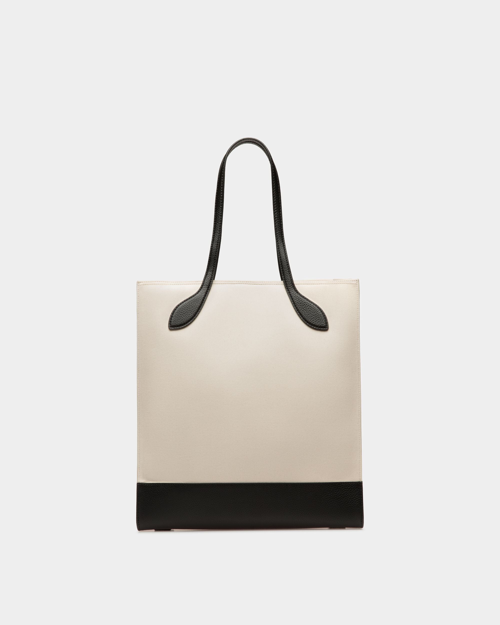 Keep On | Women's Tote Bag | Natural And Black Fabric | Bally | Still Life Back