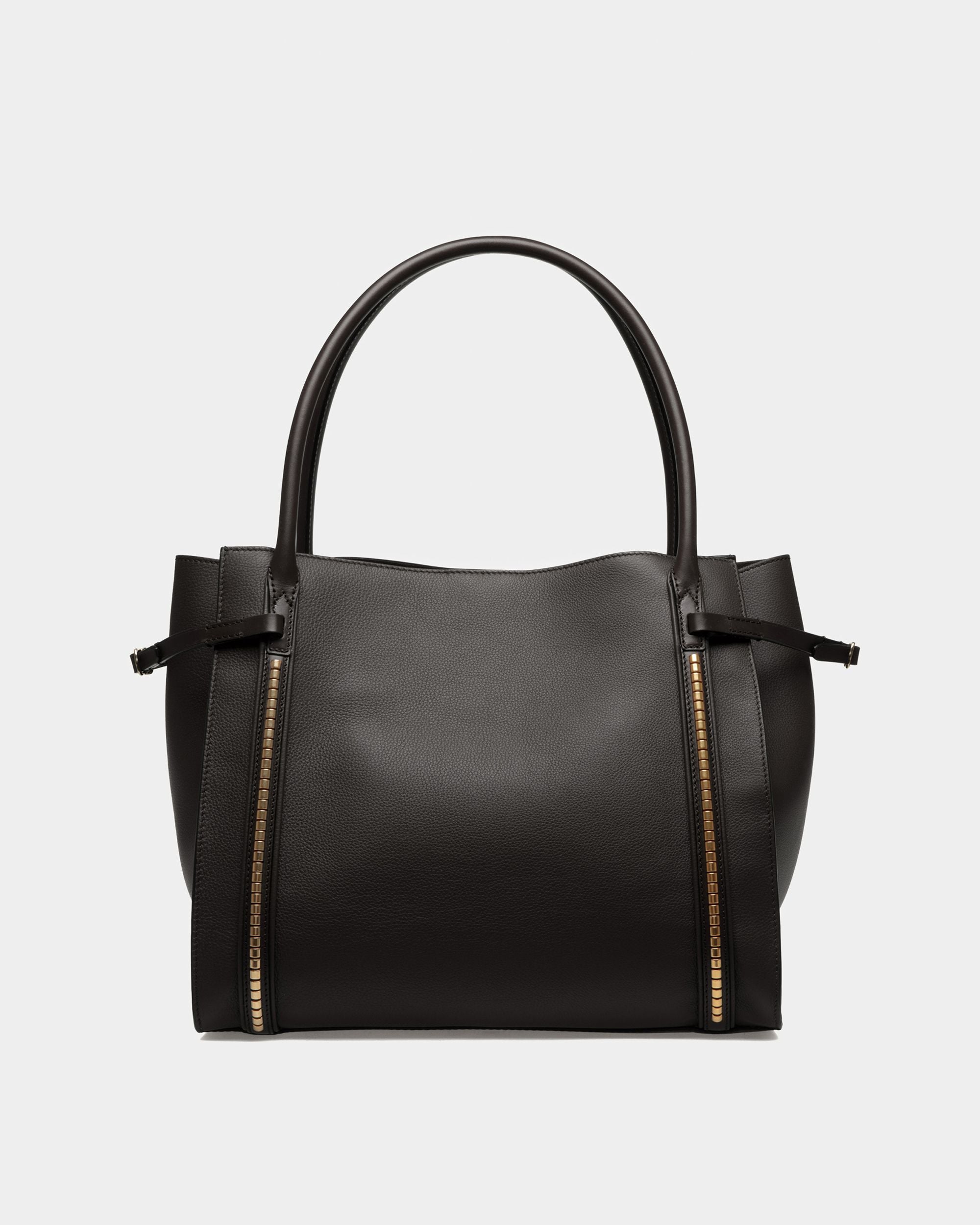 Chesney Large Tote Bag | Women's Tote | Black Leather | Bally | Still Life Back