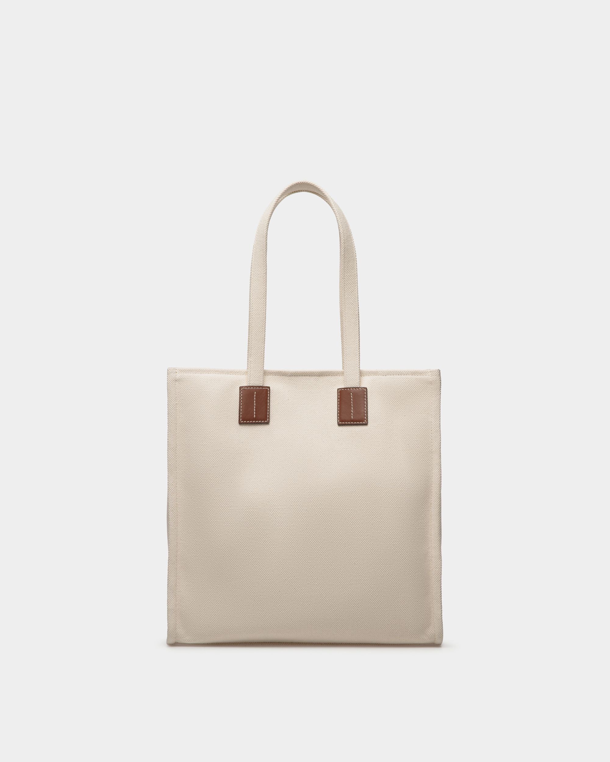 Akelei | Women's Tote Bag in Neutral Canvas | Bally | Still Life Back