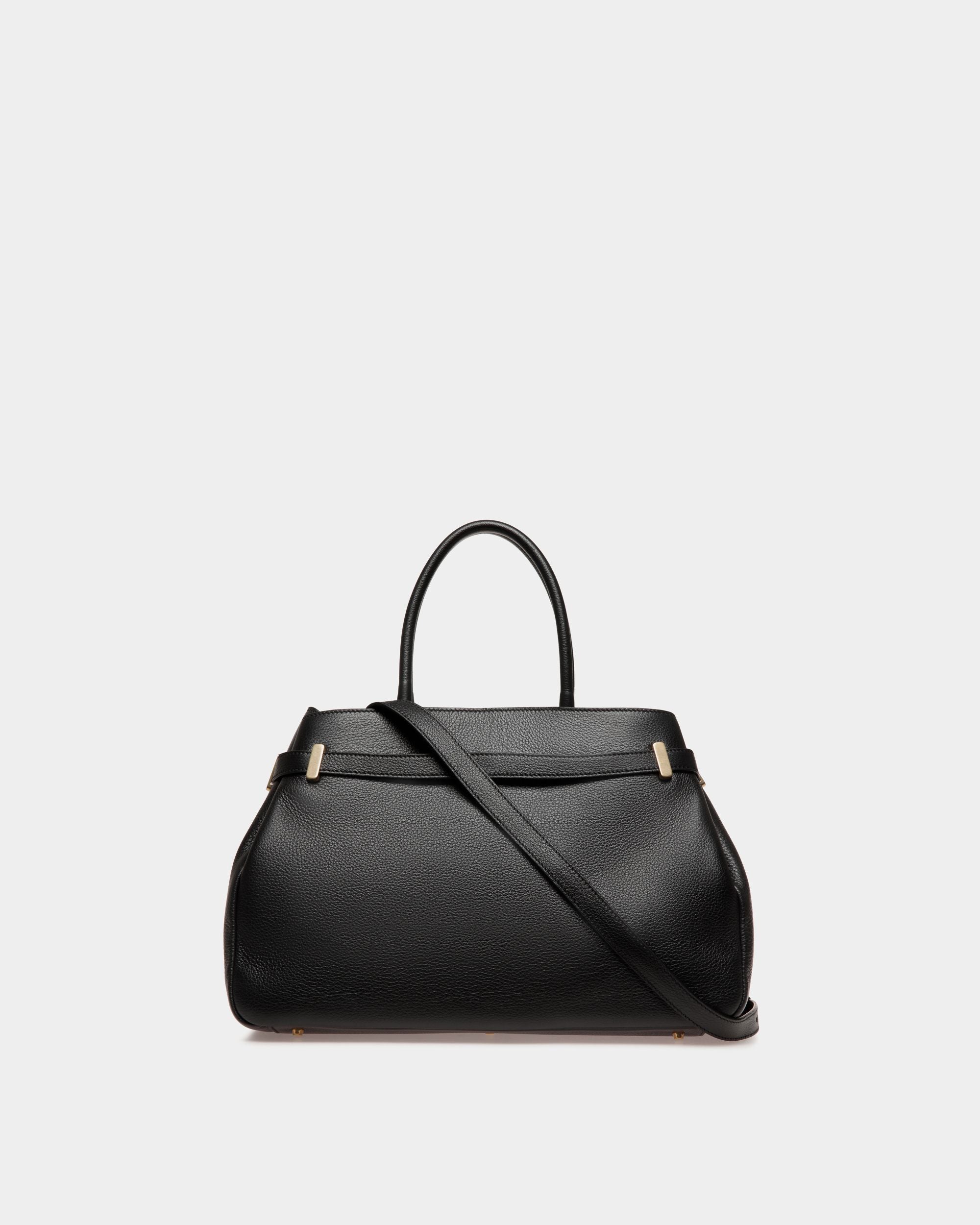 Carriage | Women's Tote in Black Leather | Bally | Still Life Back