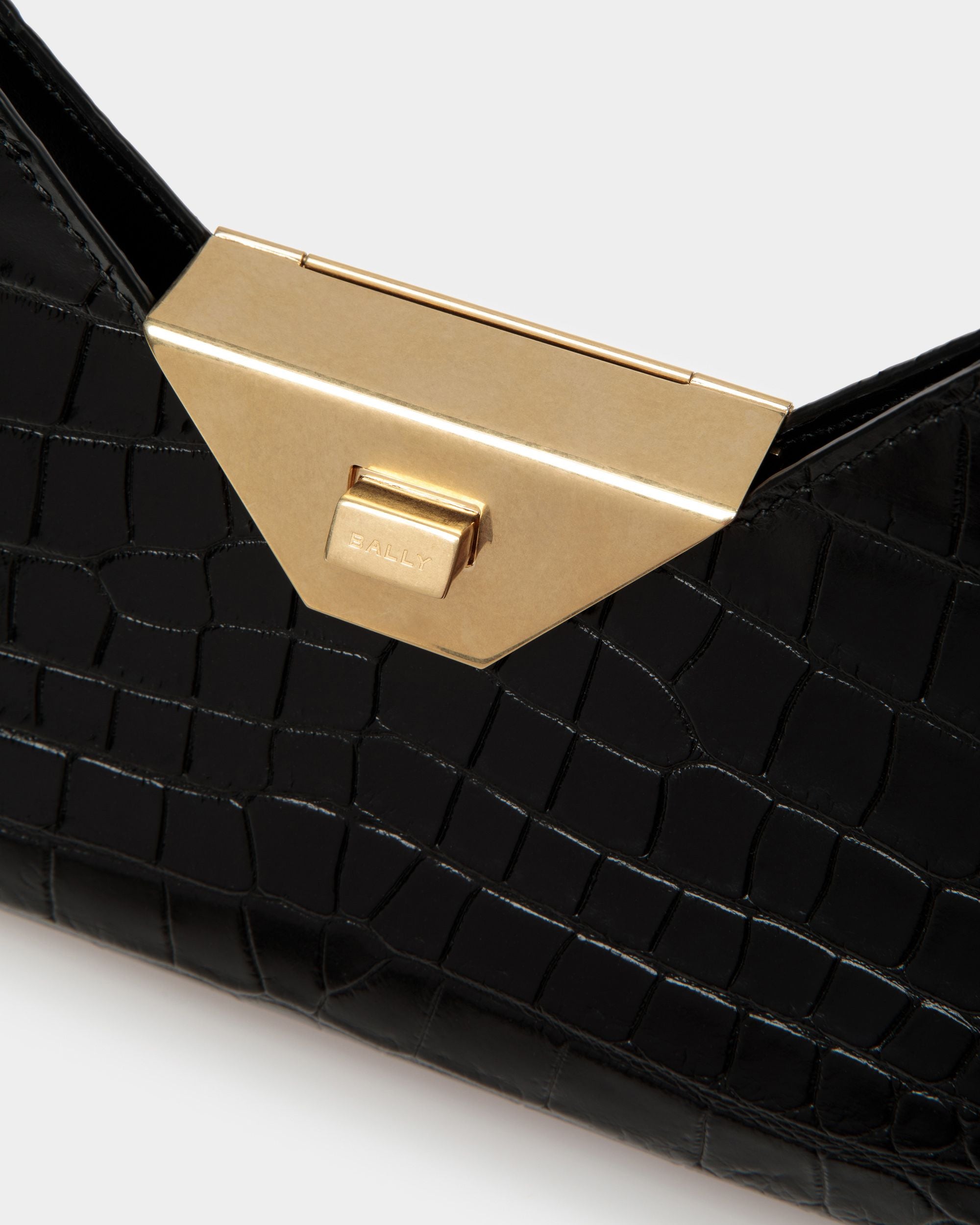 Trilliant Small Shoulder Bag | Women's Shoulder Bag | Black Leather | Bally | Still Life Detail
