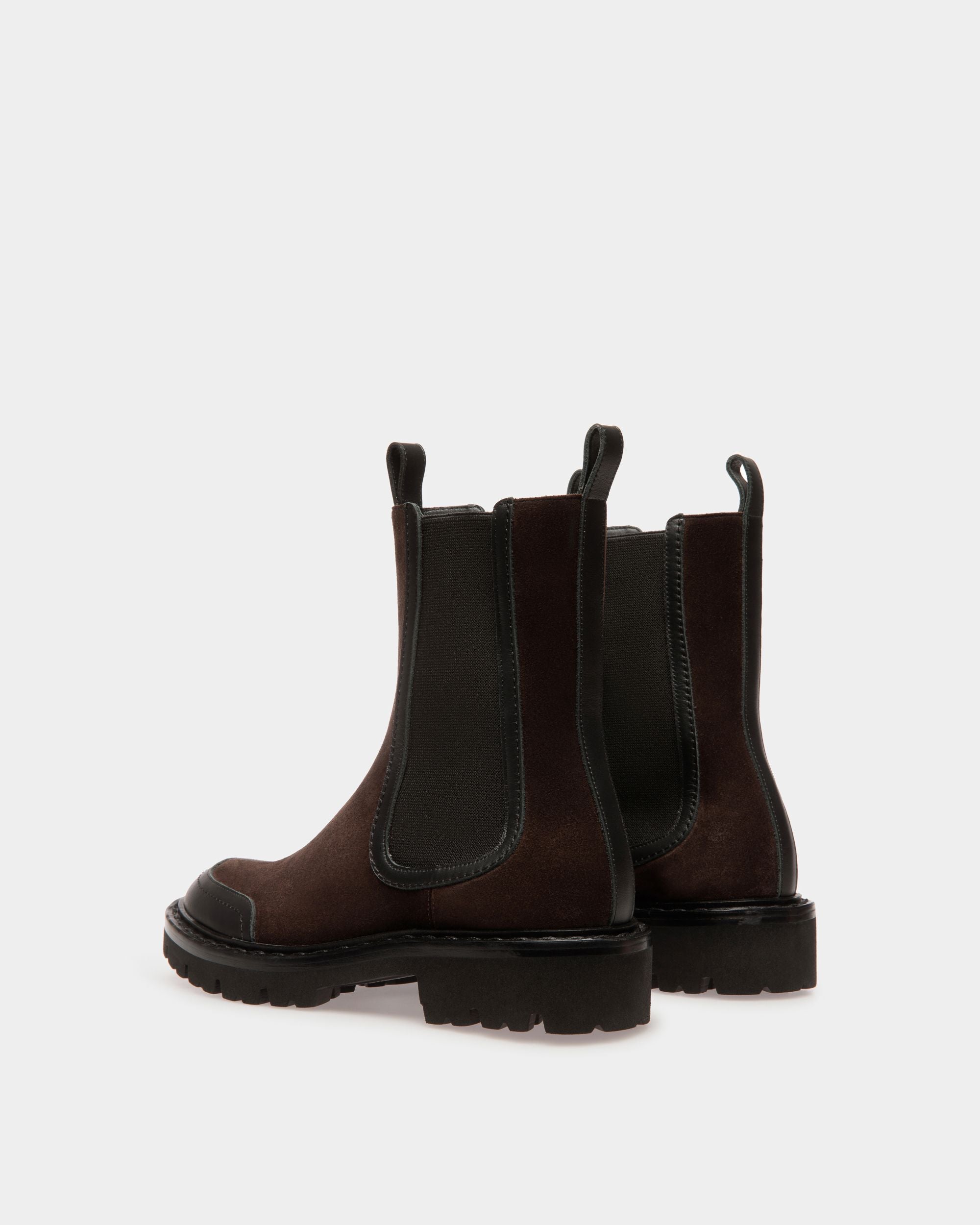 Nalyna | Women's Boots | Brown Leather | Bally | Still Life 3/4 Back
