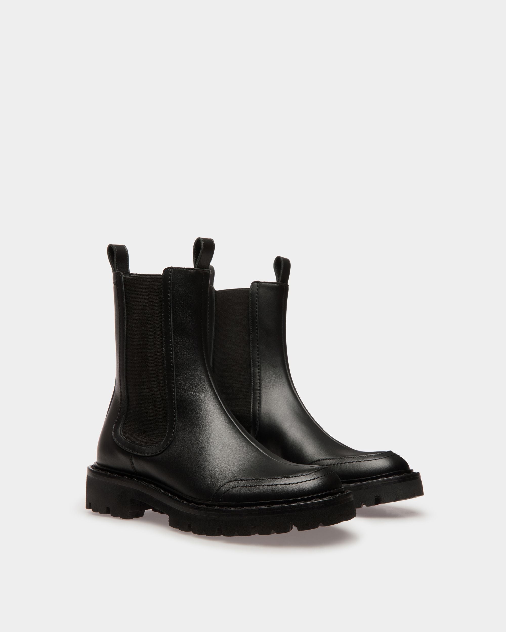 Nalyna | Women's Boots | Black Leather | Bally | Still Life 3/4 Front