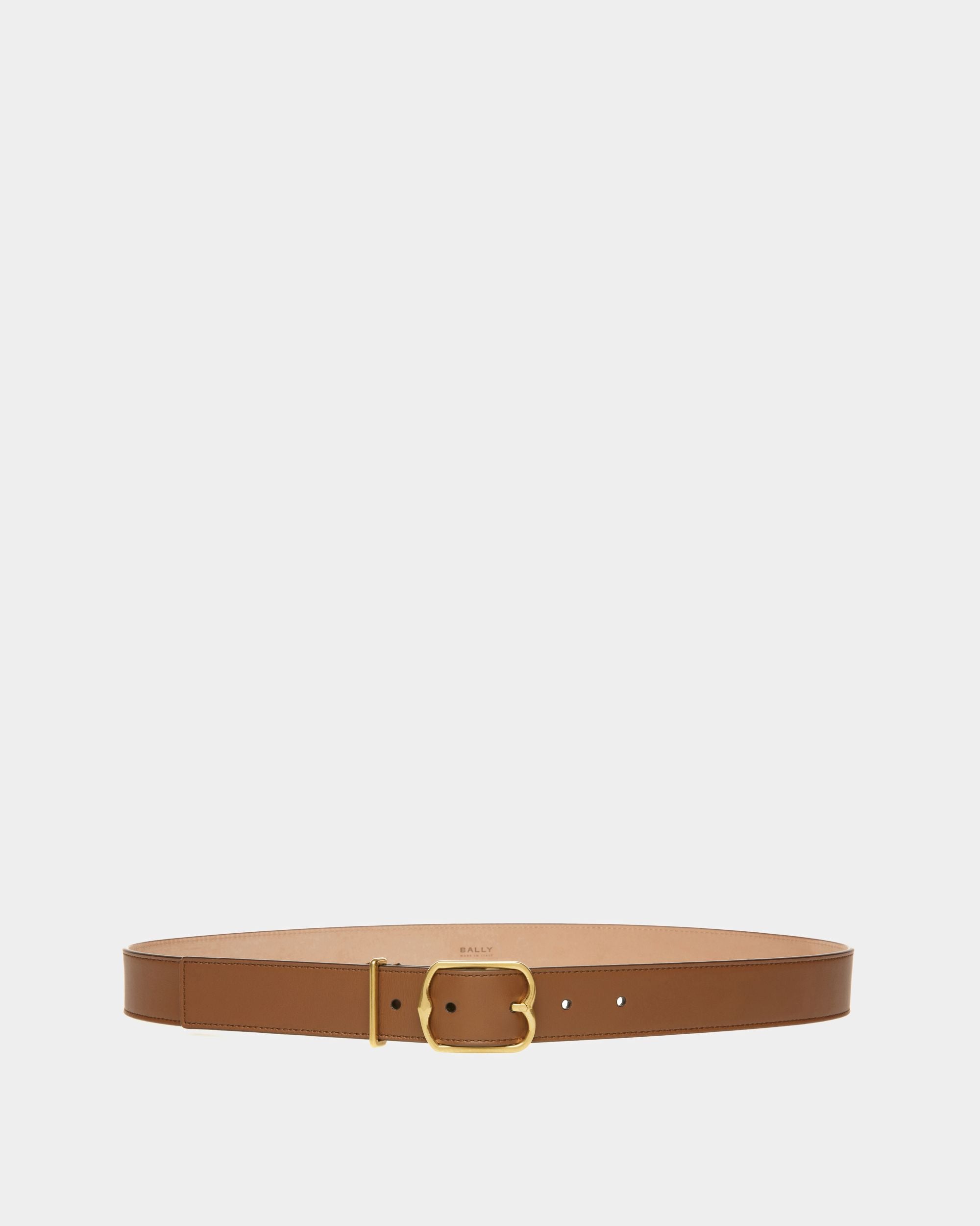 Emblem 30mm Belt | Women's Belt | Brown Leather | Bally | Still Life Front