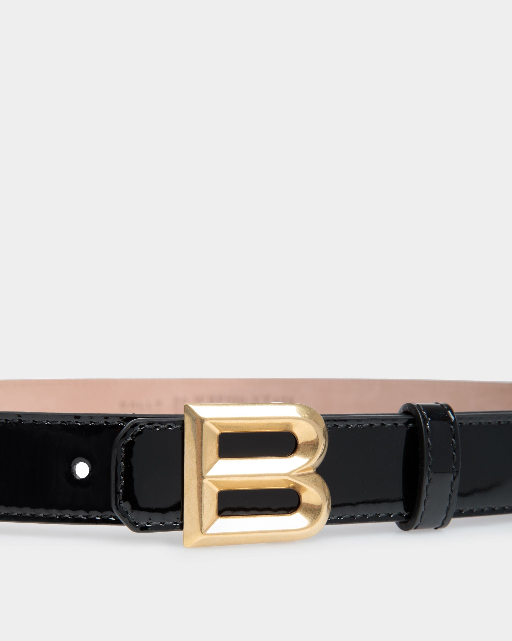 B Bold 35mm Belt | Women's Belt | Black Leather | Bally | On Model Front