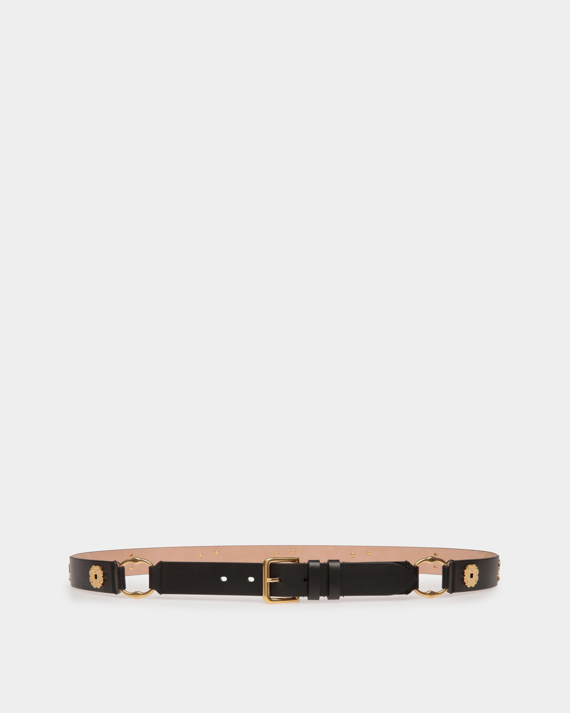 Arkle 105 cm | Women's Belt in Black Leather | Bally | Still Life Front