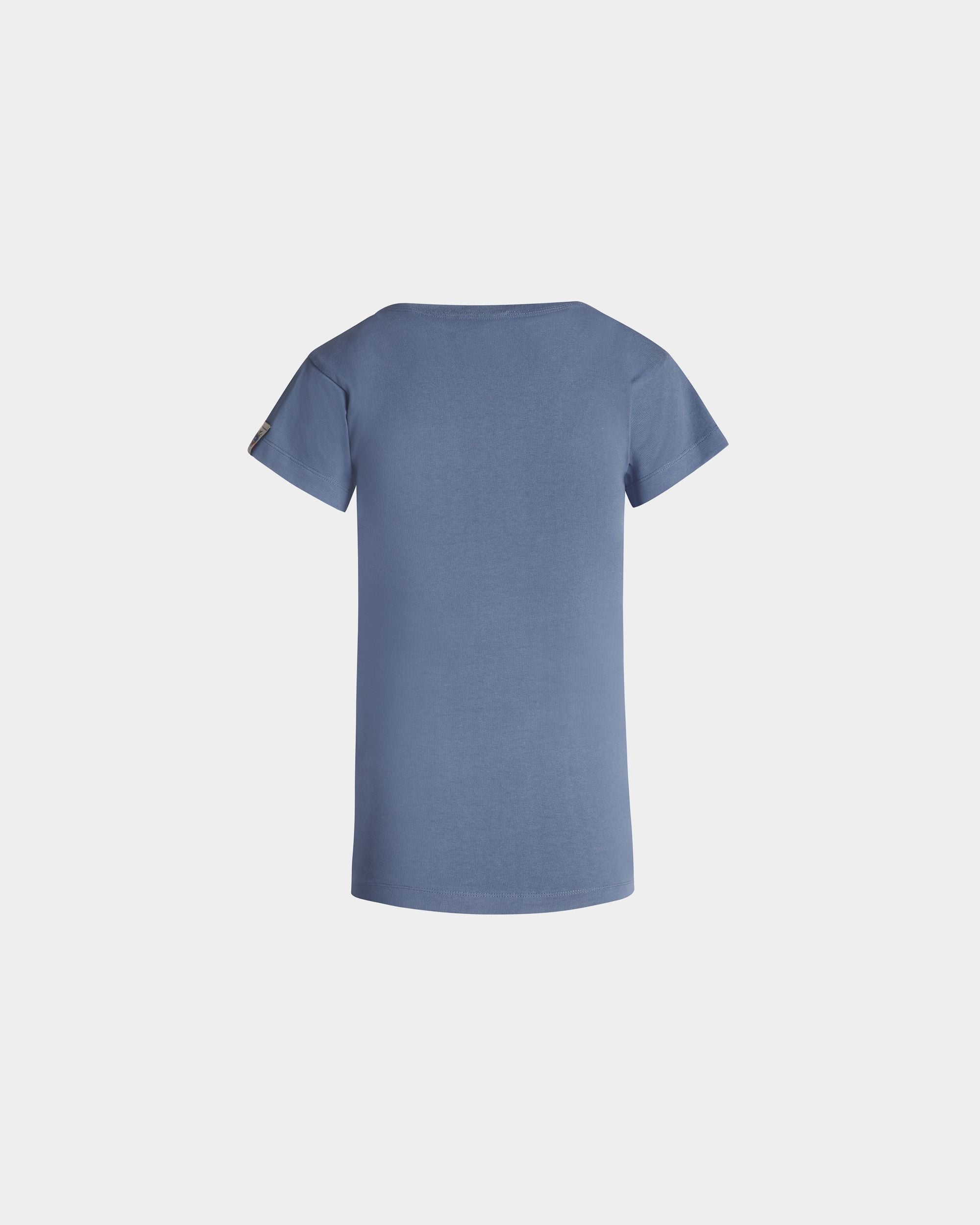 Women's T-Shirt in Light Blue Cotton | Bally | Still Life Back