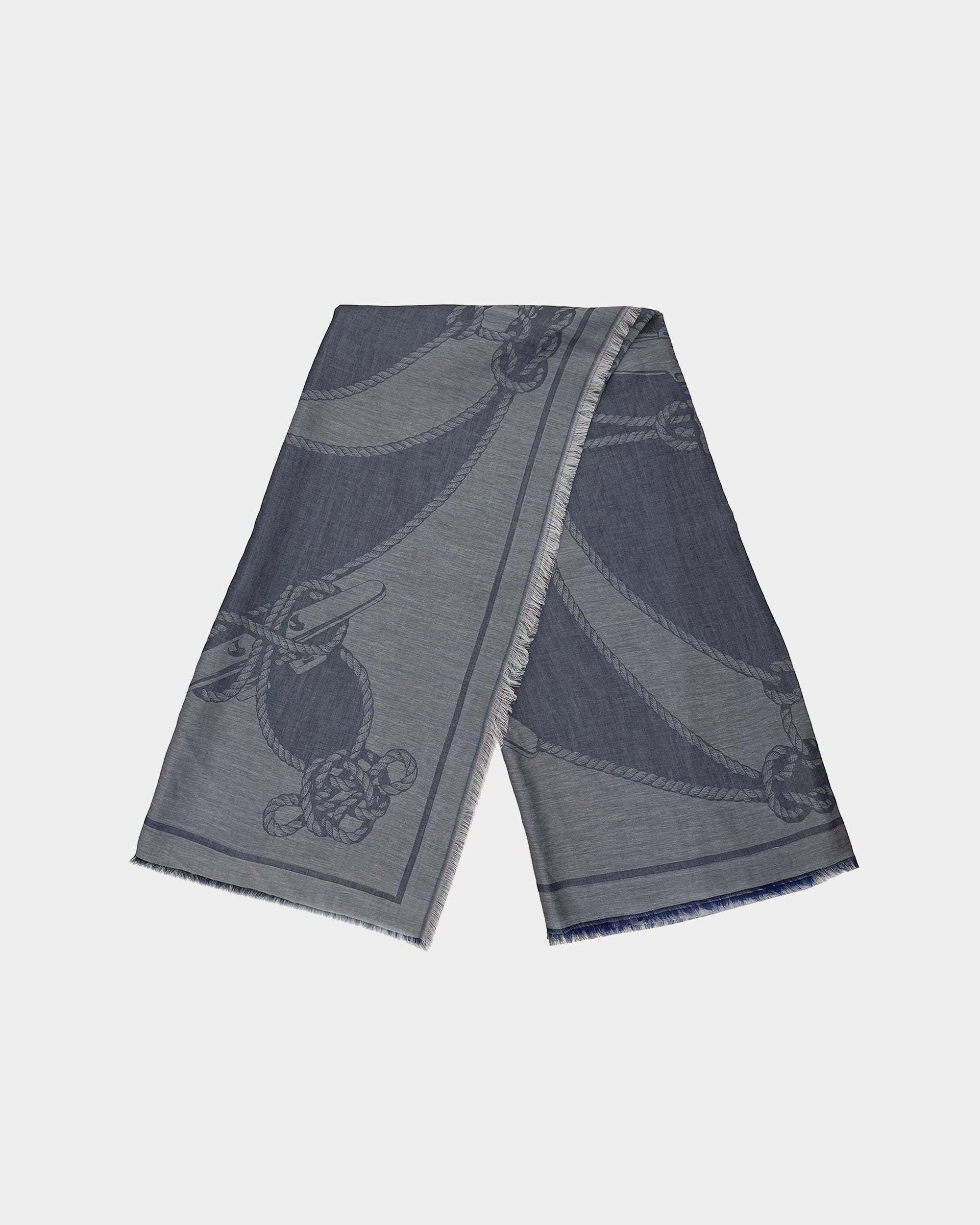 Women's Scarf in Blue Cotton | Bally | Still Life Top