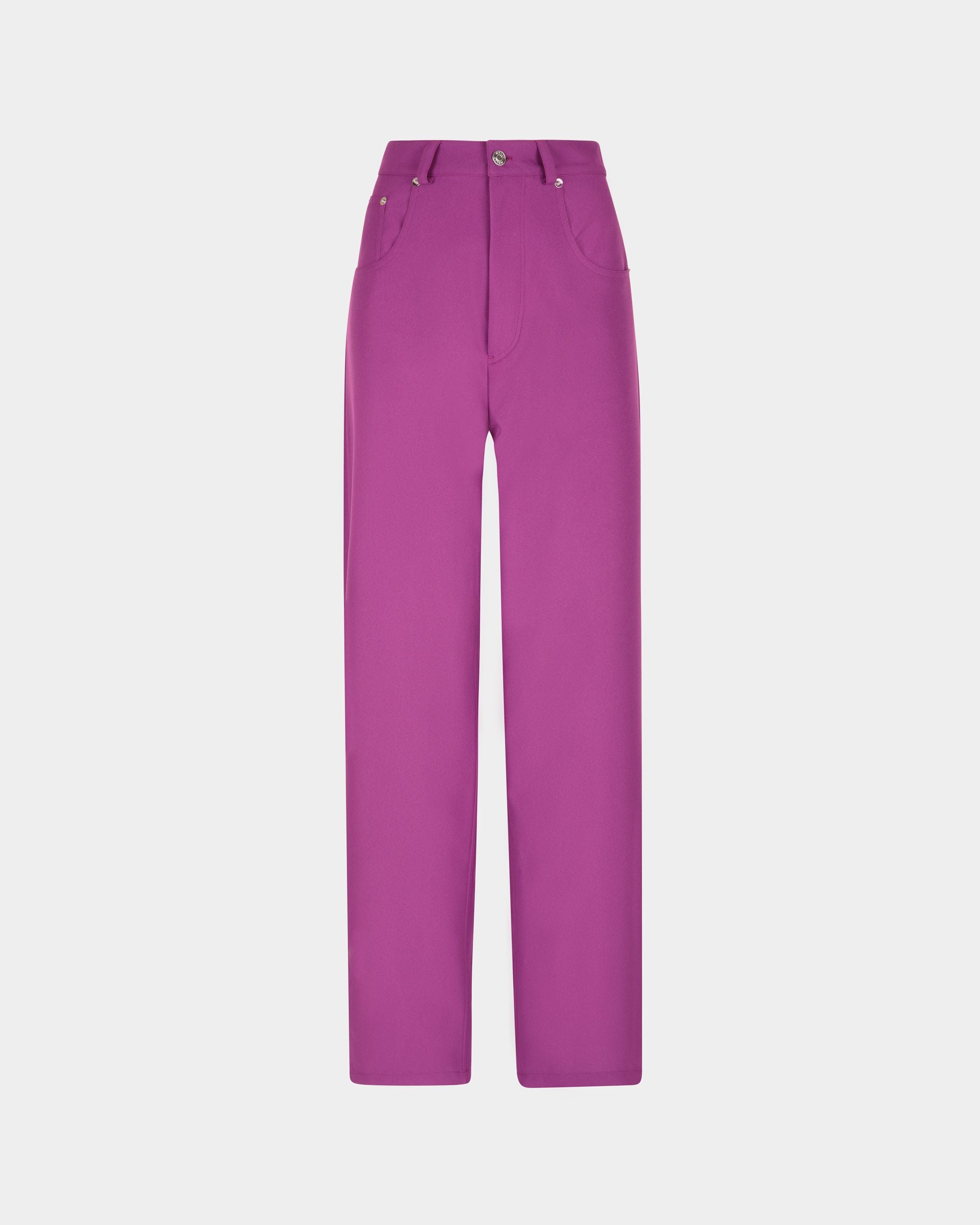 Women's High Waisted Pants in Pink  | Bally | Still Life Front