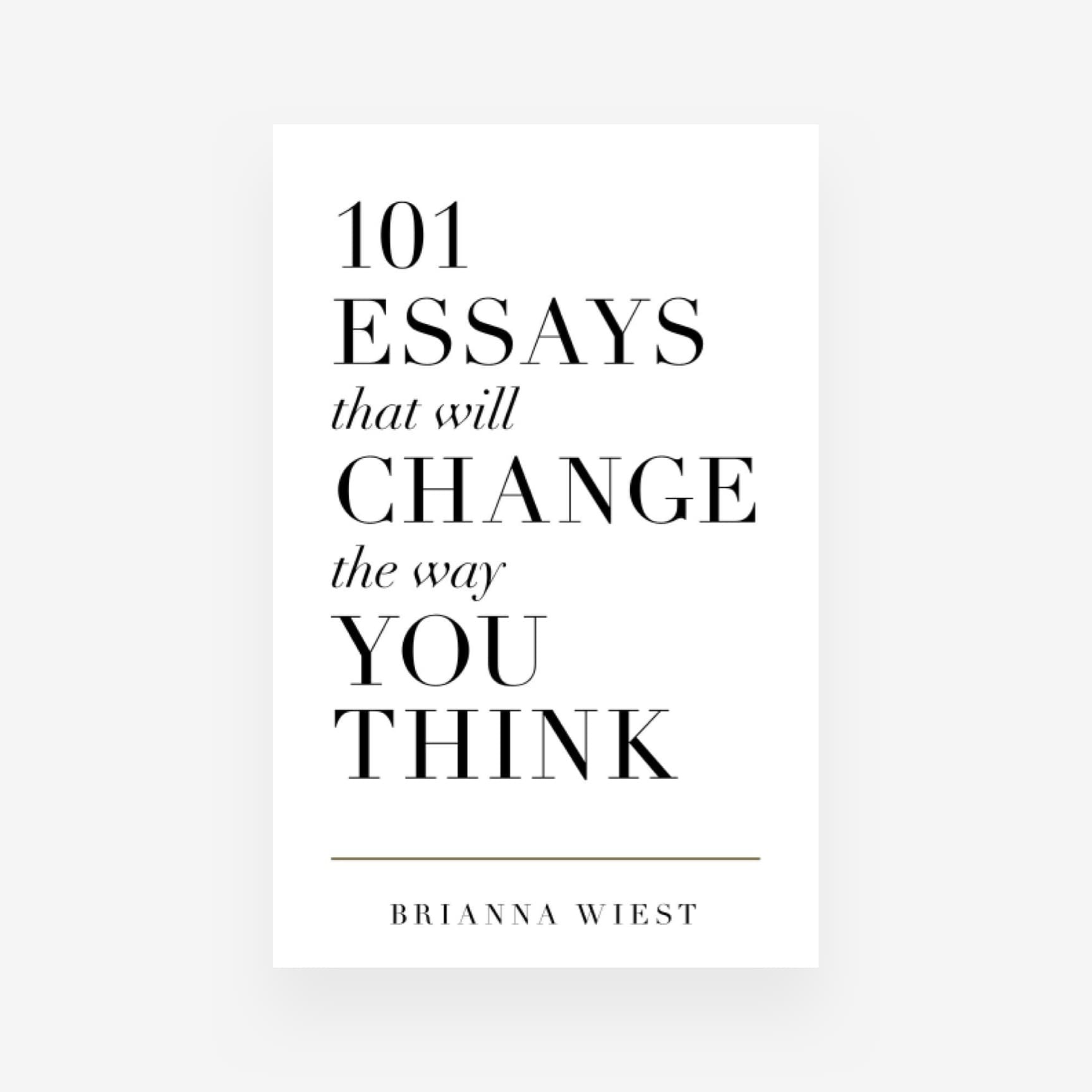 libro 101 essays that will change the way you think