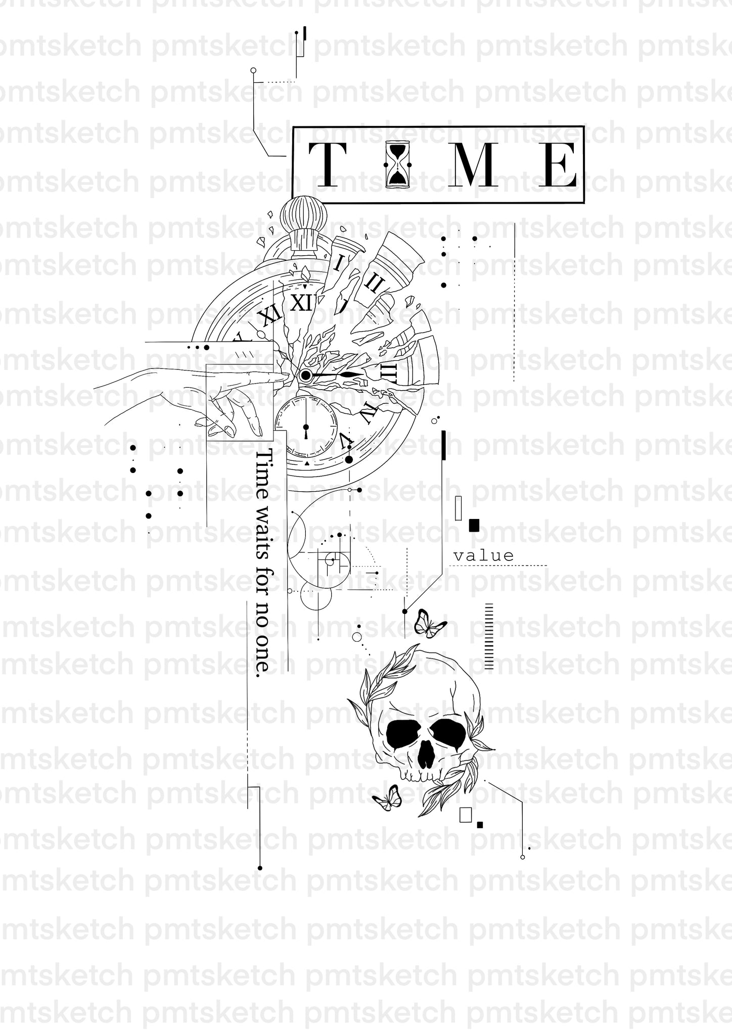 Hand drawn line art human brain and heart halfs  Logic and emotion  priority concept Print or tattoo design isolated on white background  vector illustration Stock Vector  Adobe Stock
