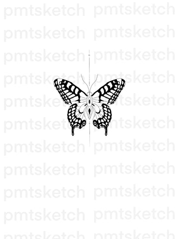 Unique Fingerprint Butterfly With Semicolon Tattoo Design