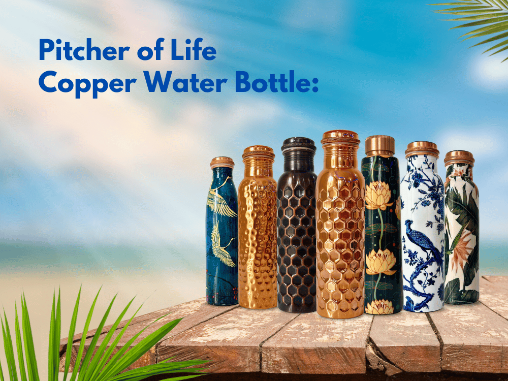 Pitcher of Life Copper Water Bottle: