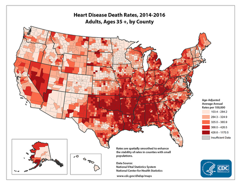 heart diseases death rate