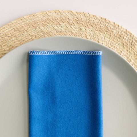 Azul Maya (blue cobalt) reusable cotton napkins for everyday use