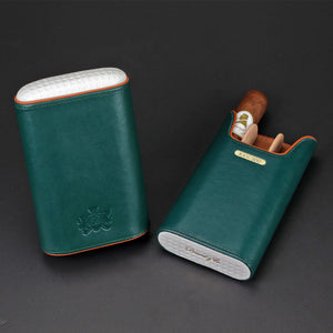 Davidoff Cigar Case XL2 Brown Leather Curing – Lighters Direct