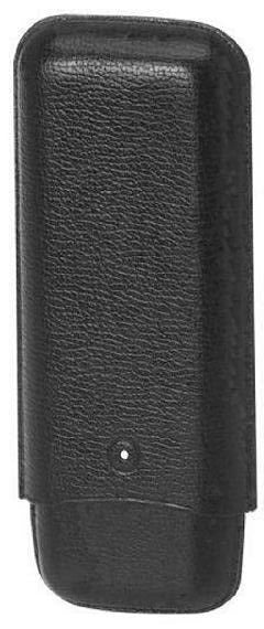 Visol Wheeler Black Genuine Leather Cigar Case - VCASE470BK